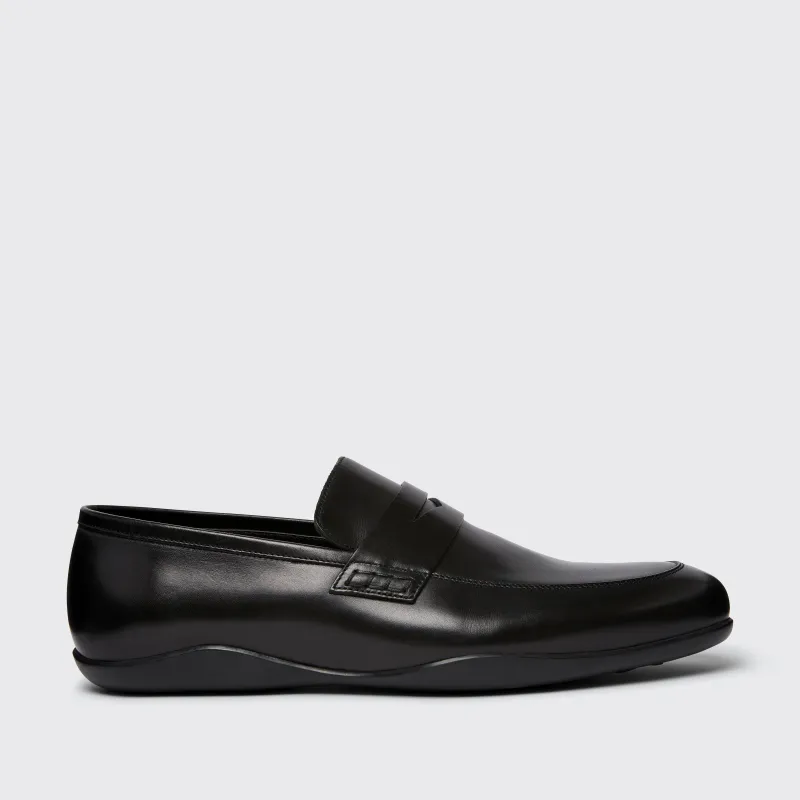 Downing G Satin Calf Black/Black sold by Harry's of London