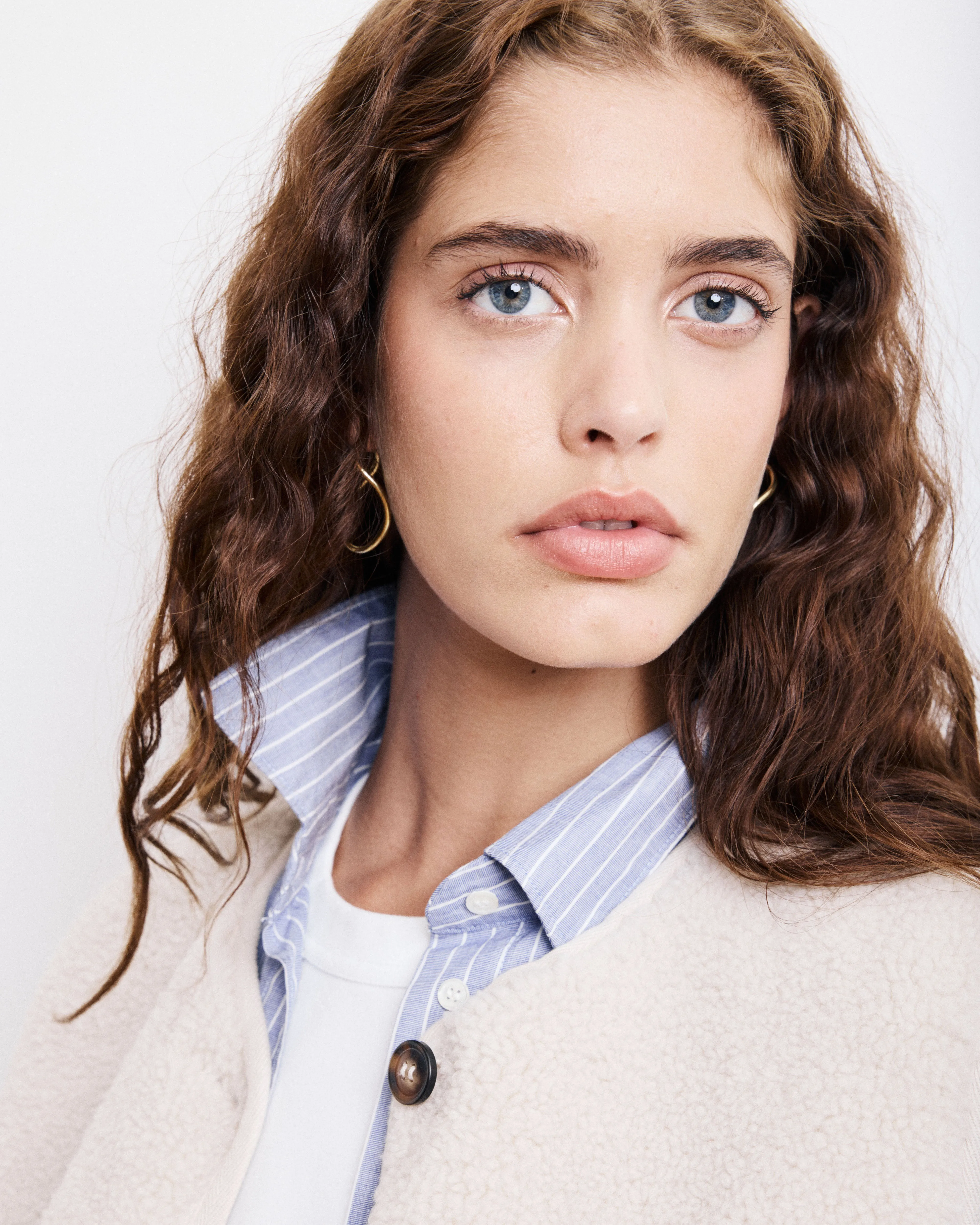 Gilet Femme en Sherpa Ecru Veon sold by Hartford product image thumbnail 4