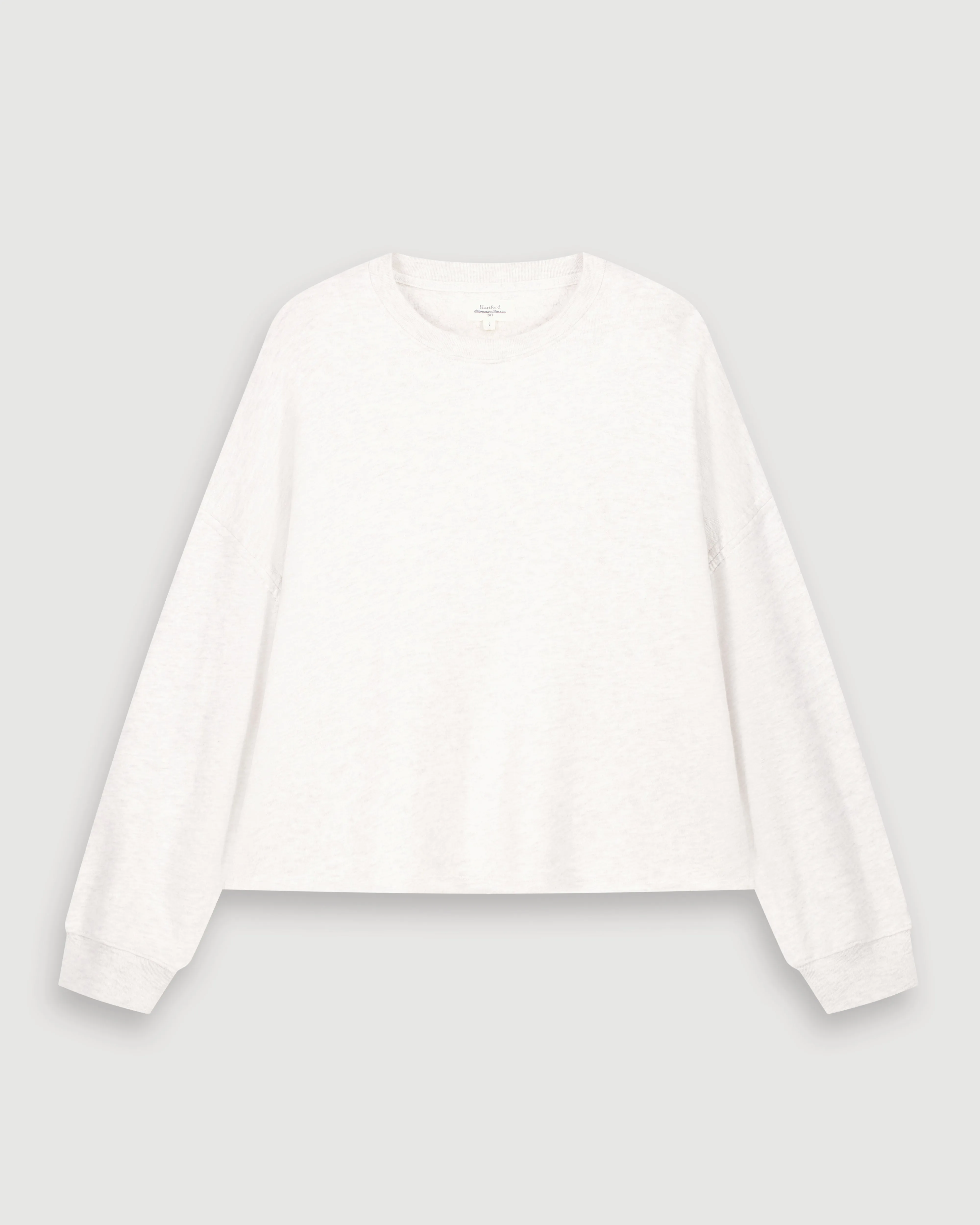 Sweatshirt Femme en Coton & Modal Ecru Chiné Tafia sold by Hartford product image thumbnail 4