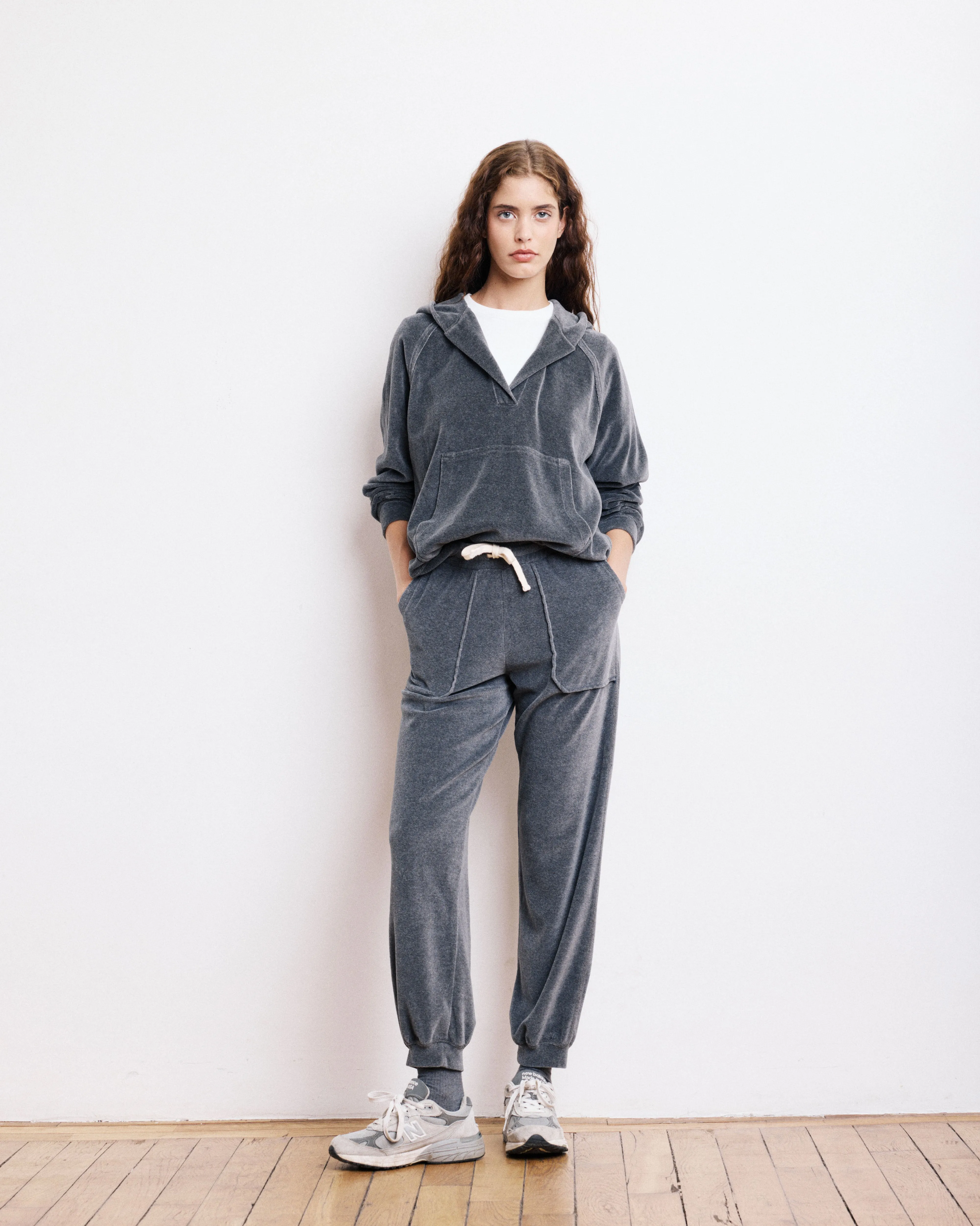 Sweatshirt Femme en Molleton Gris Anthracite Tag sold by Hartford product image thumbnail 4