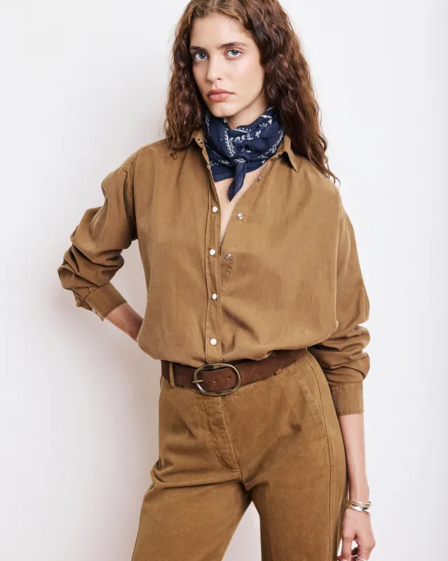 Bandana Femme en Laine Imprimé Bleu Marine sold by Hartford