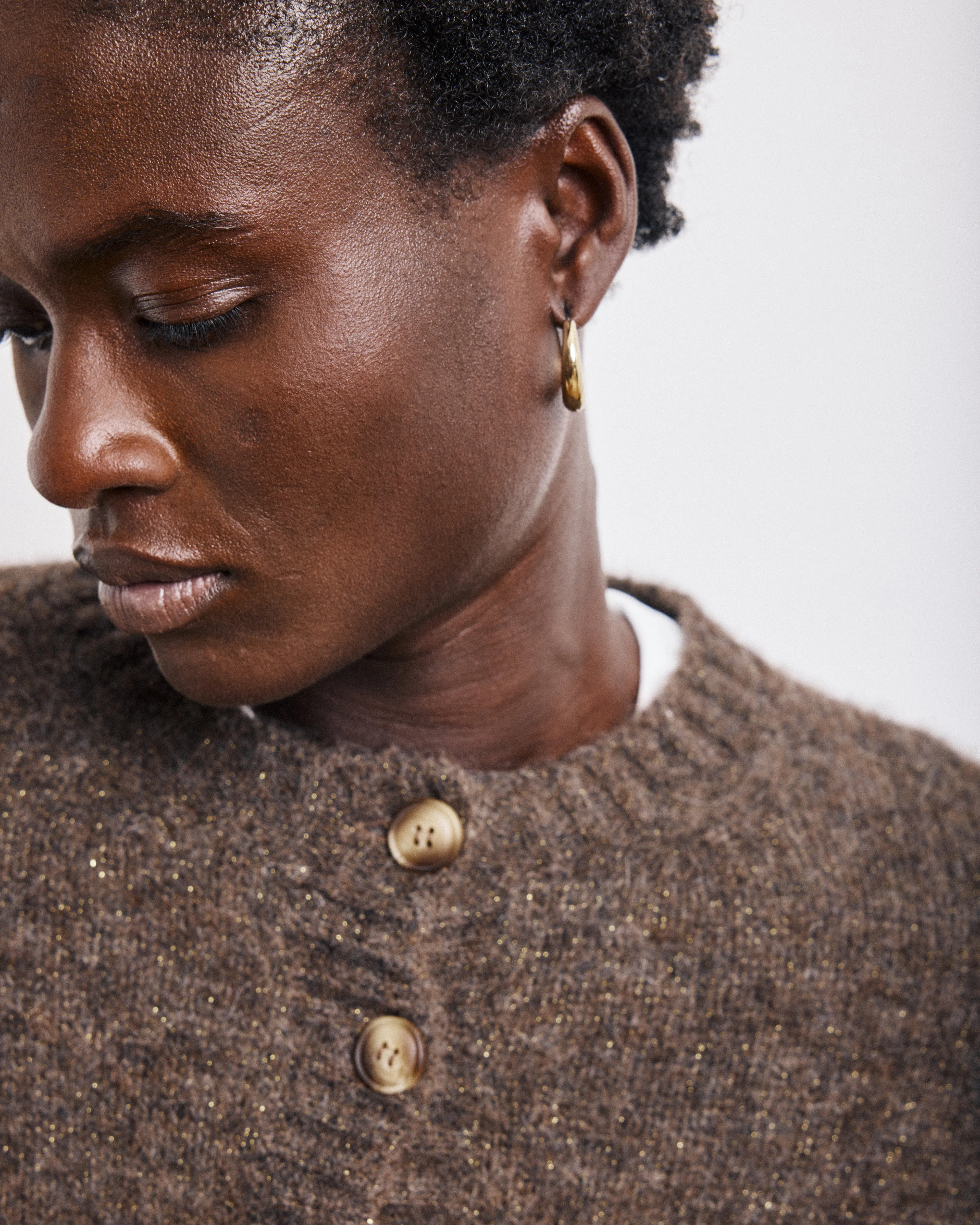 Cardigan Femme en Alpaga & Lurex Marron Meja sold by Hartford product image thumbnail 3