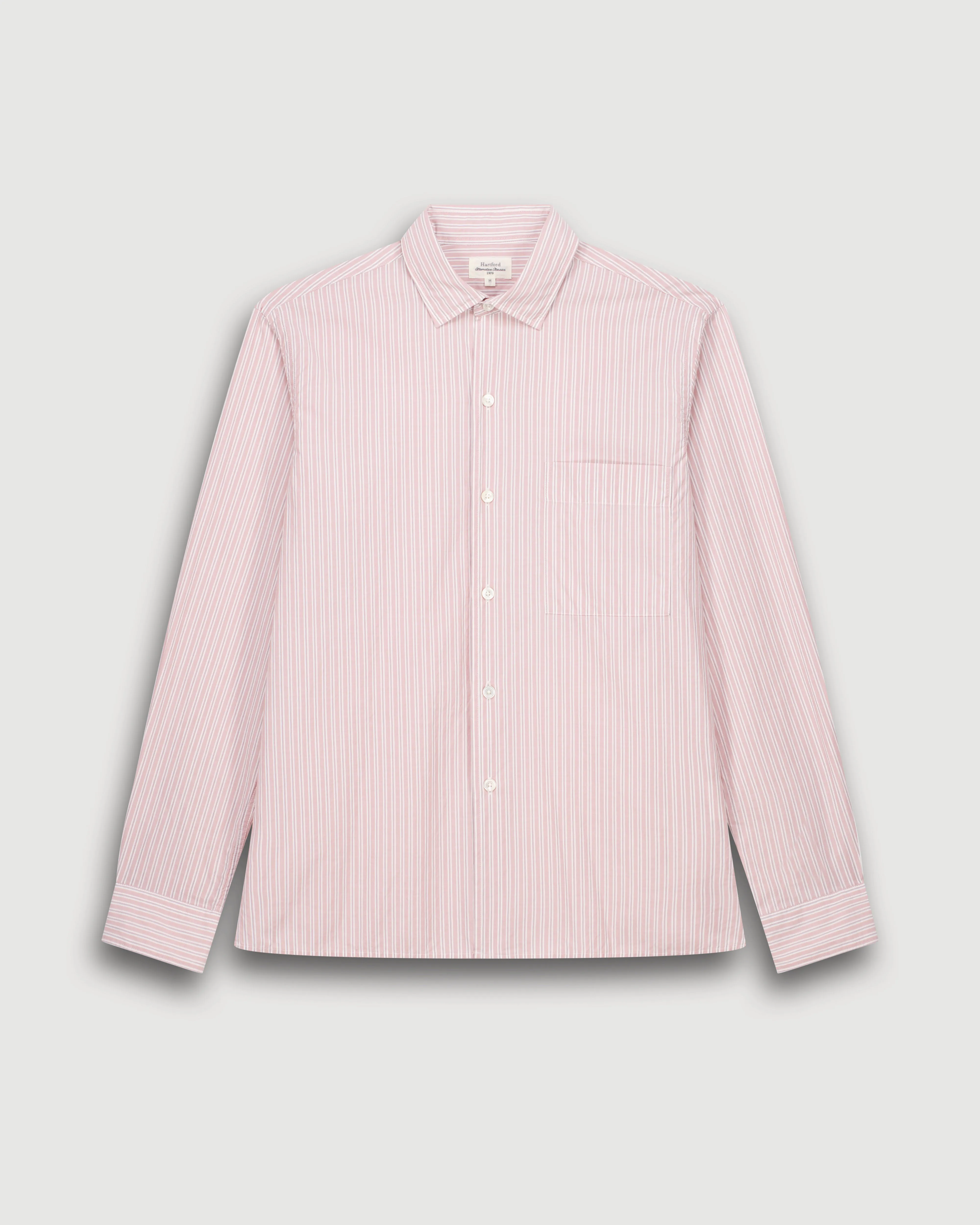 Chemise Homme en Popeline Rayée Rose Patt sold by Hartford product image thumbnail 5