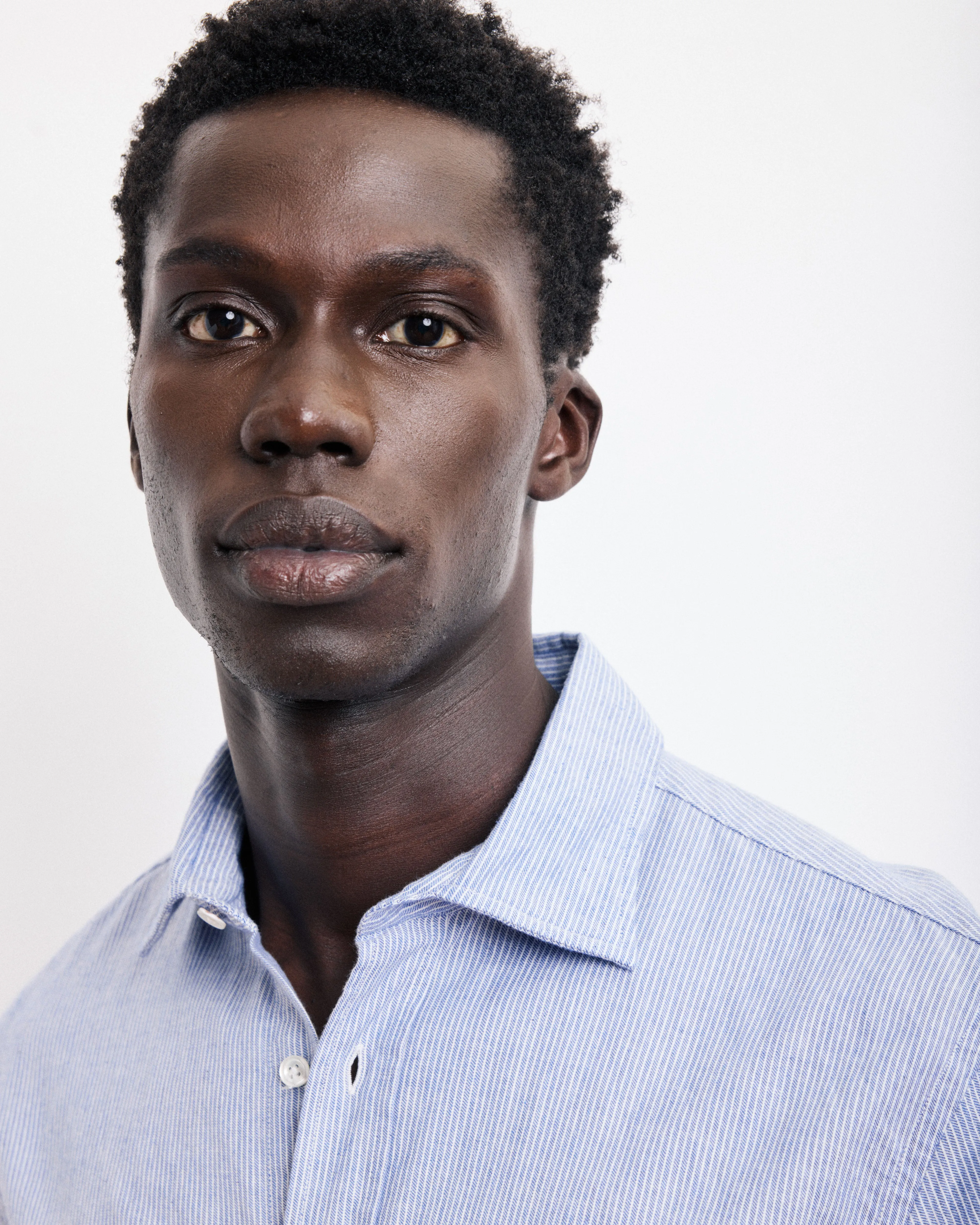 Chemise Homme en Gabardine de Coton Brossé Bleu Indigo Paul sold by Hartford product image thumbnail 2