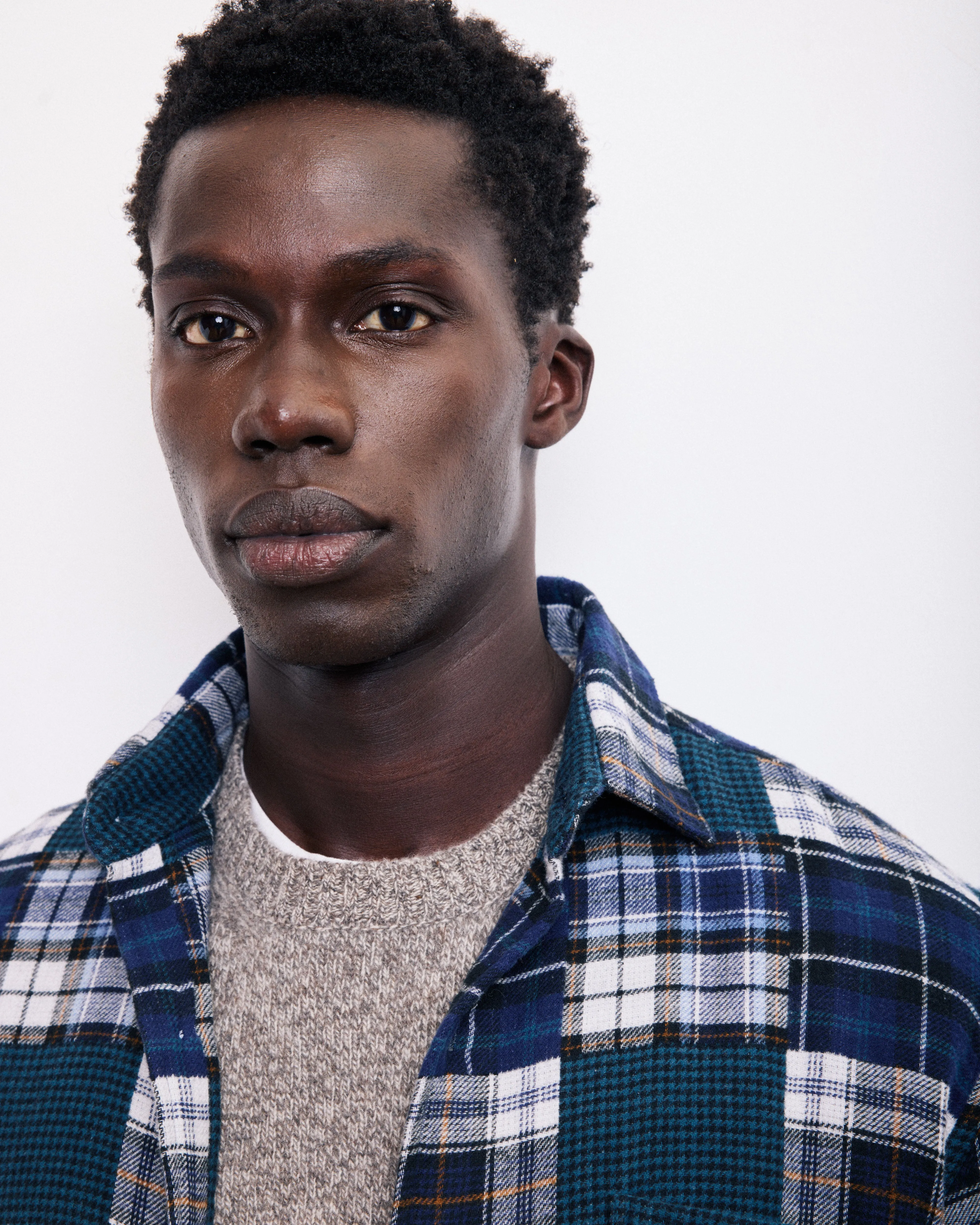 Chemise Homme en flanelle patchwork Bleu Patt sold by Hartford product image thumbnail 2