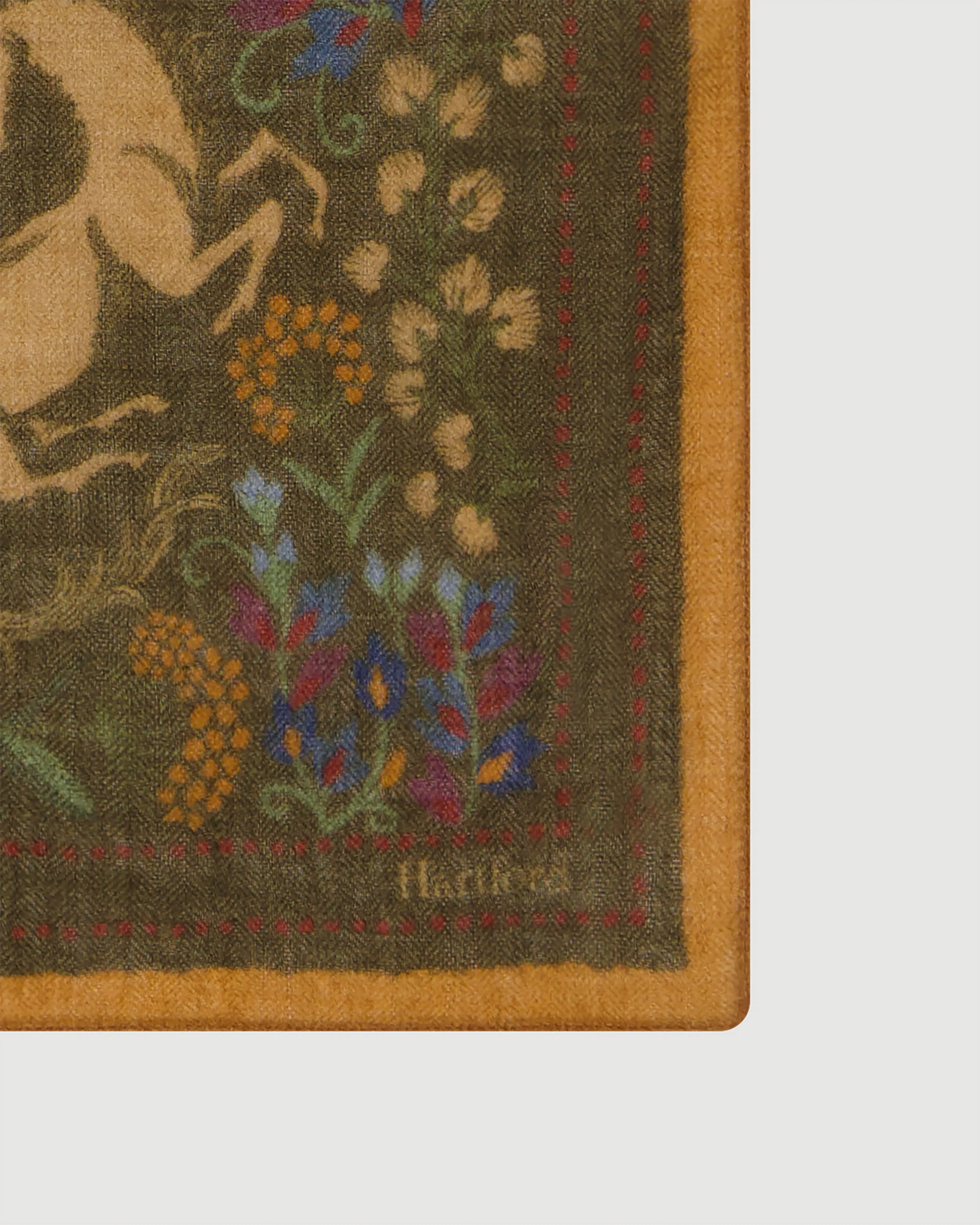 Echarpe Homme en Laine à Chevrons Imprimée Bronze sold by Hartford product image thumbnail 4