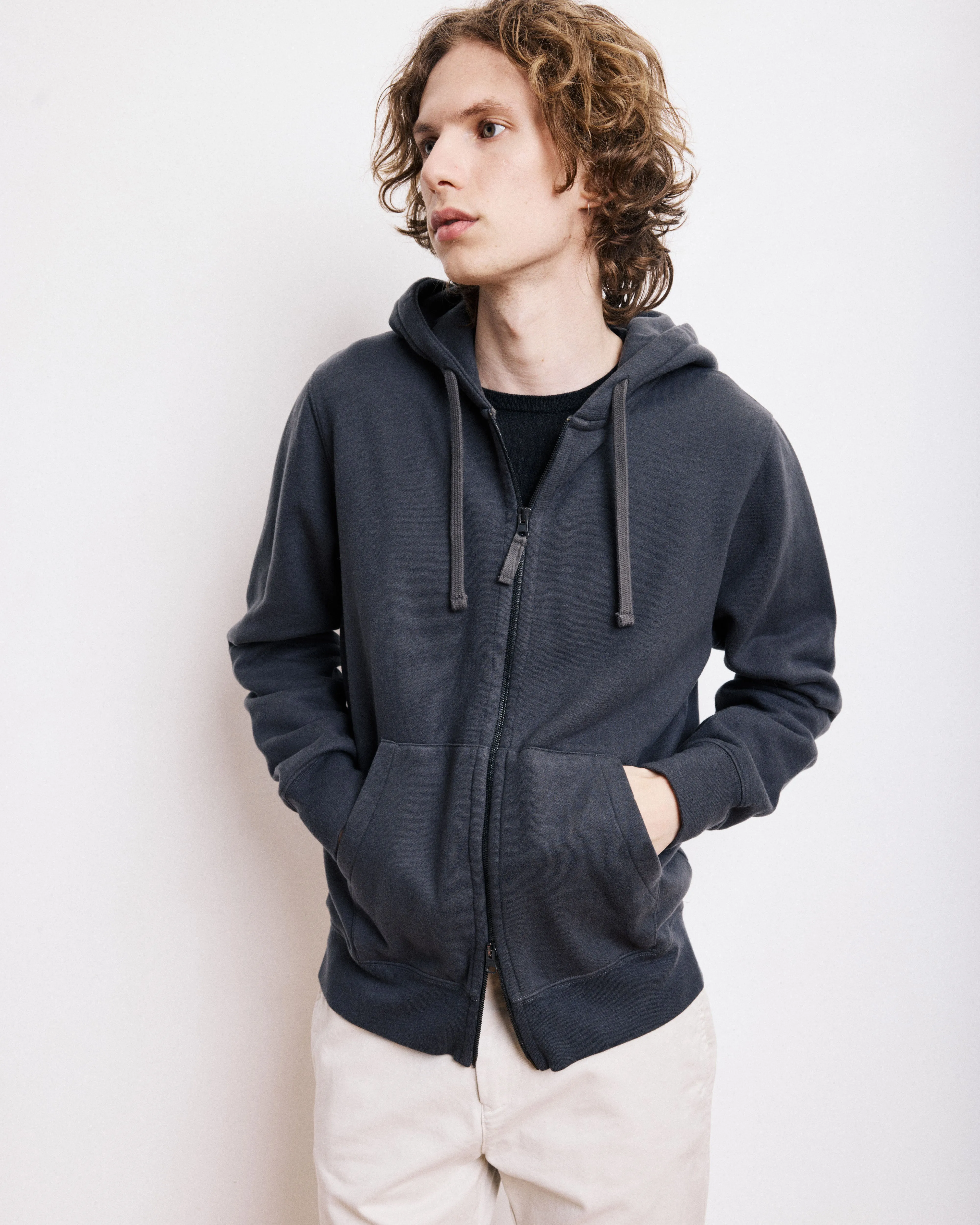 Sweatshirt Homme en Coton & Laine Carbone Hoody Zipper sold by Hartford