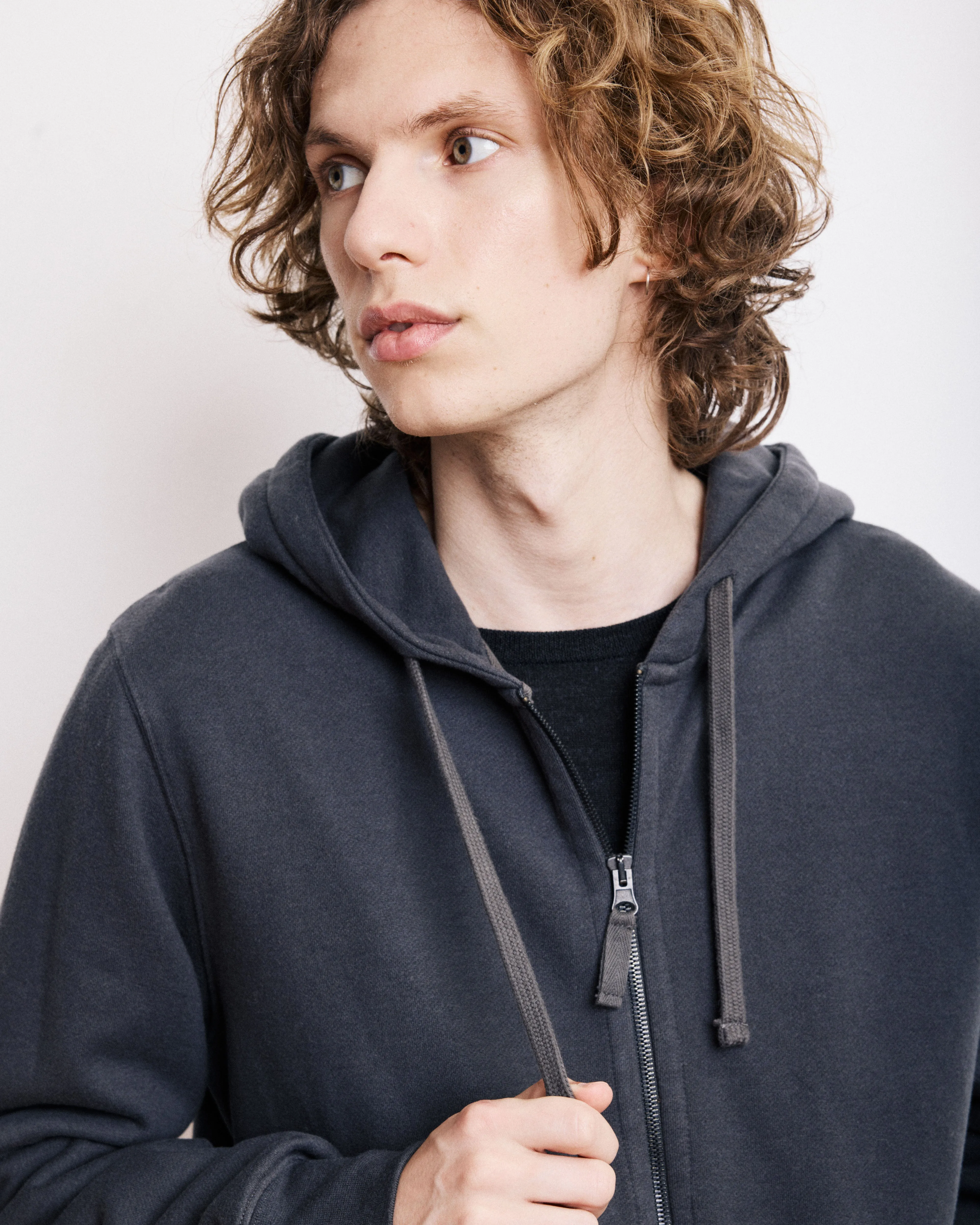 Sweatshirt Homme en Coton & Laine Carbone Hoody Zipper sold by Hartford product image thumbnail 3