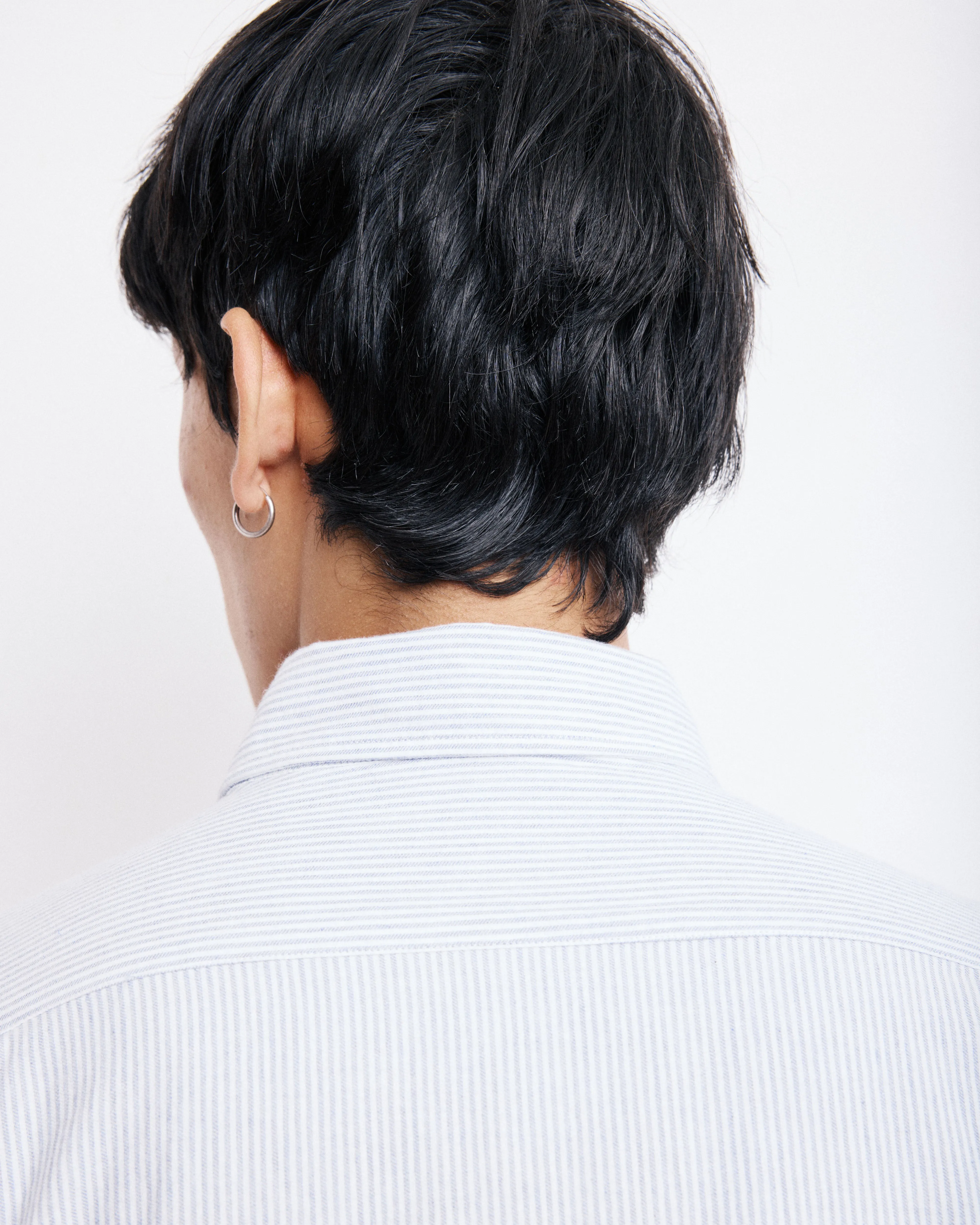 Chemise Homme en Gabardine de Coton Brossé Gris Paul sold by Hartford product image thumbnail 5