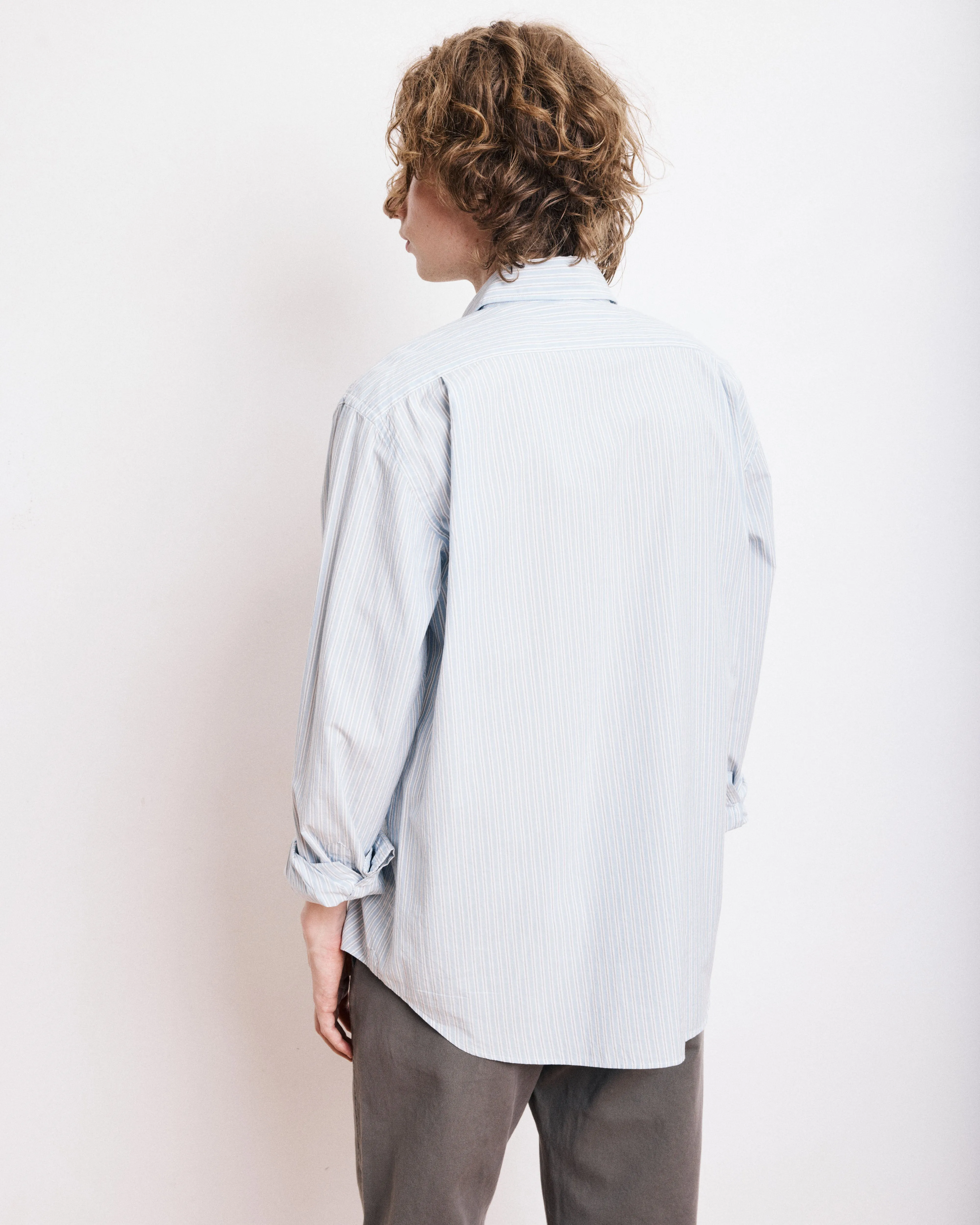 Chemise Homme en Popeline Rayée Bleu Paul sold by Hartford product image thumbnail 3