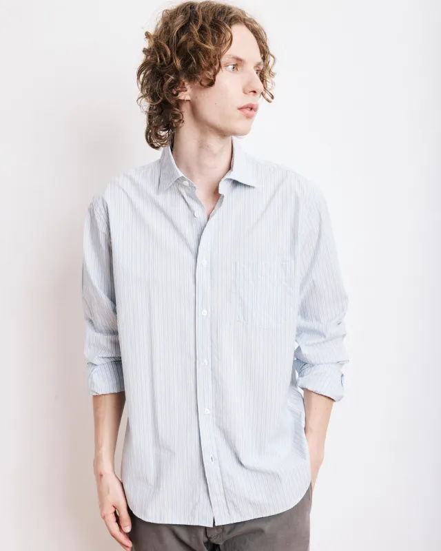 Chemise Homme en Popeline Rayée Bleu Paul sold by Hartford