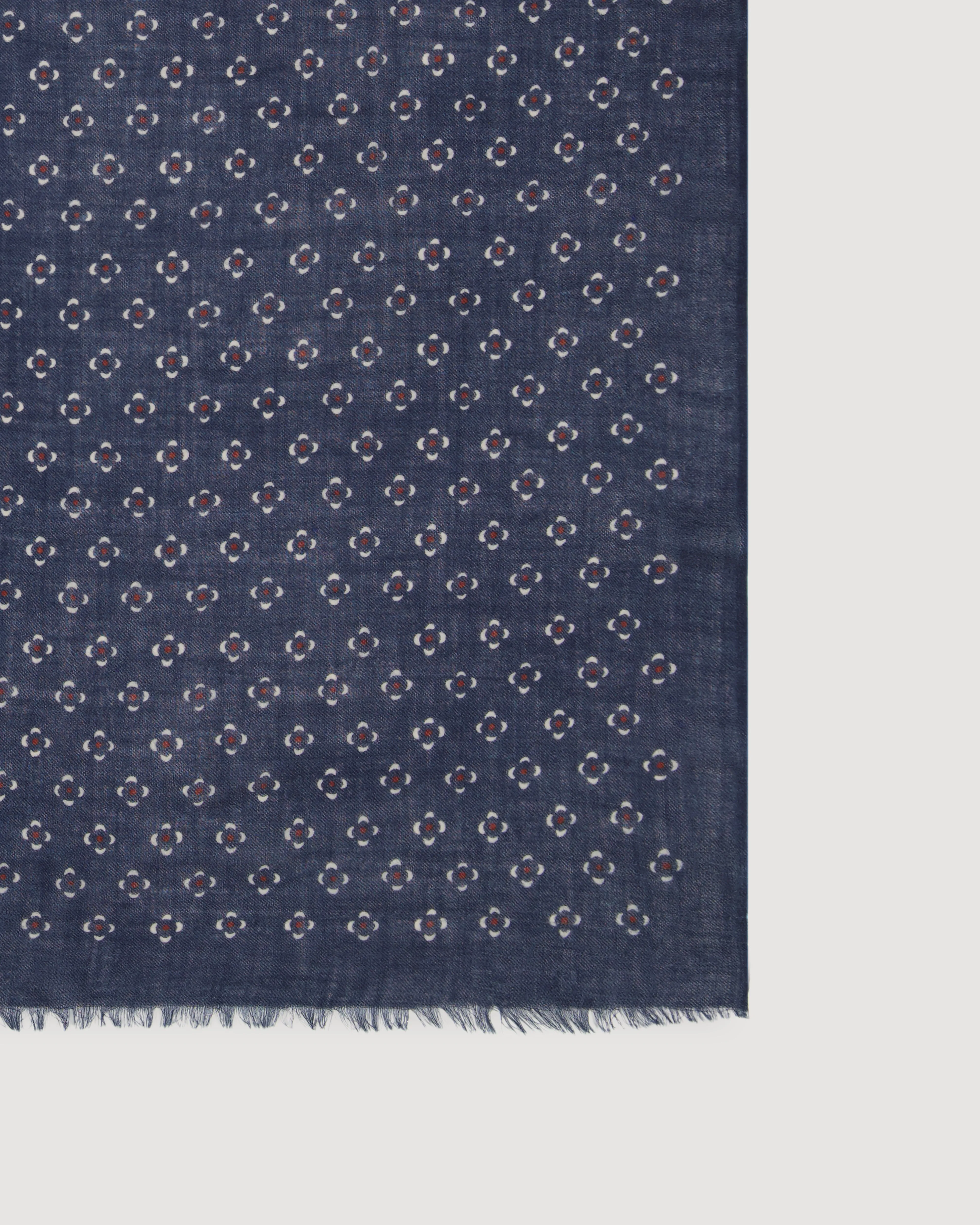 Echarpe Homme en Laine Imprimée à Pois Indigo sold by Hartford product image thumbnail 4