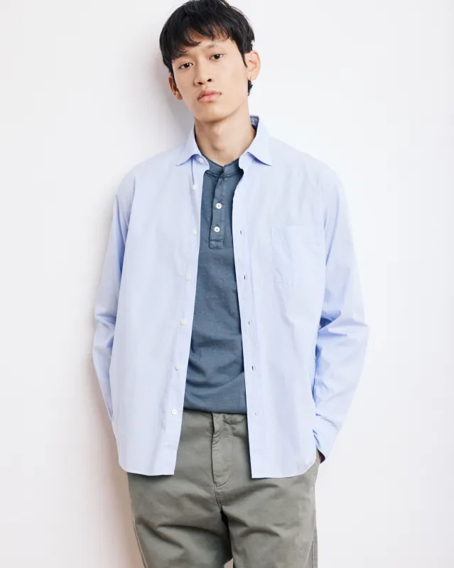 Chemise Homme en Popeline Rayée Bleu Ciel Paul sold by Hartford
