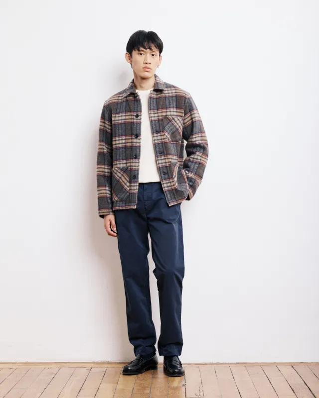 Veste Homme en Laine Double Face à carreaux Brun Perry sold by Hartford