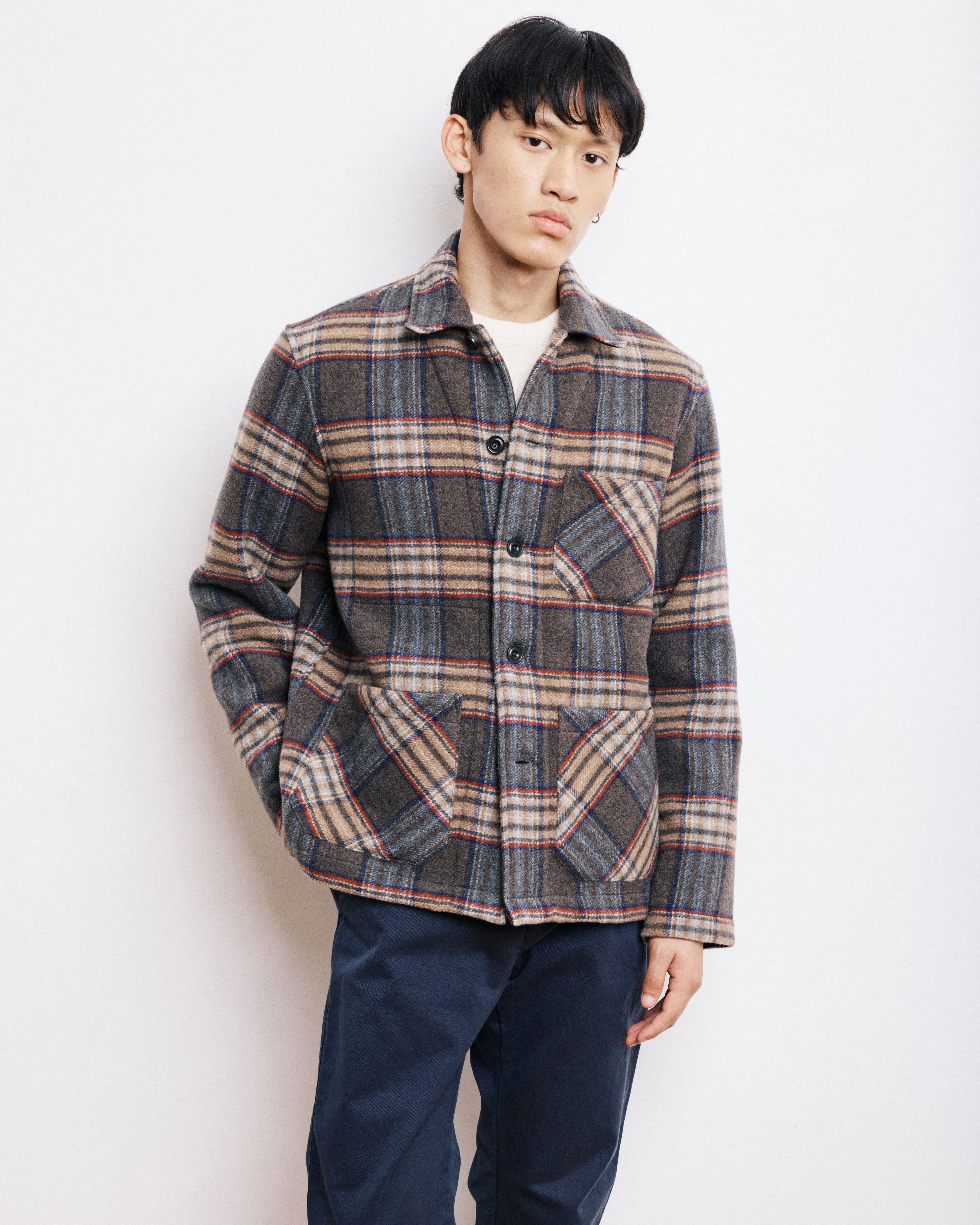 Veste Homme en Laine Double Face à carreaux Brun Perry sold by Hartford product image thumbnail 2