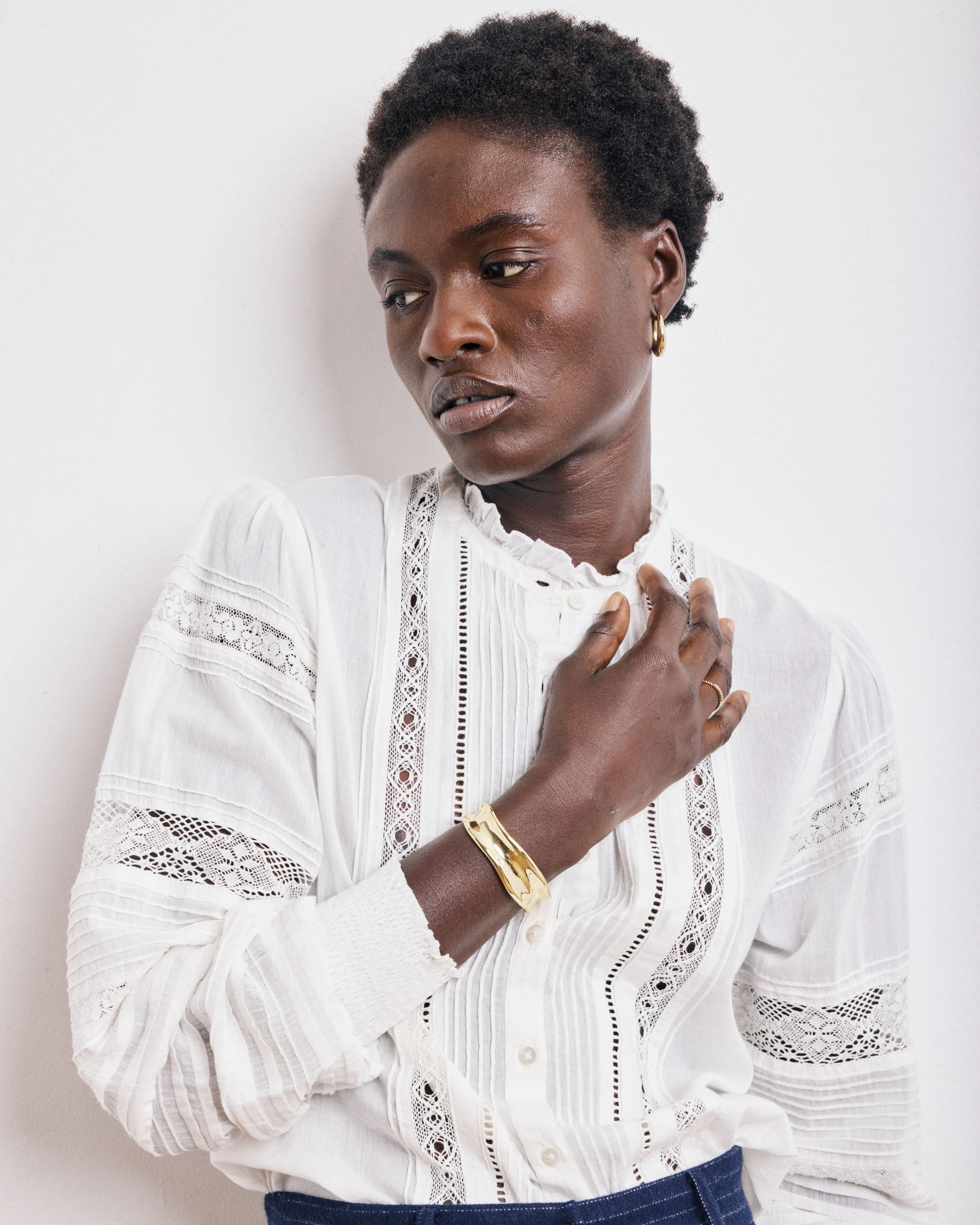 Chemise Femme en Voile de Coton Ecru Chris sold by Hartford product image thumbnail 2