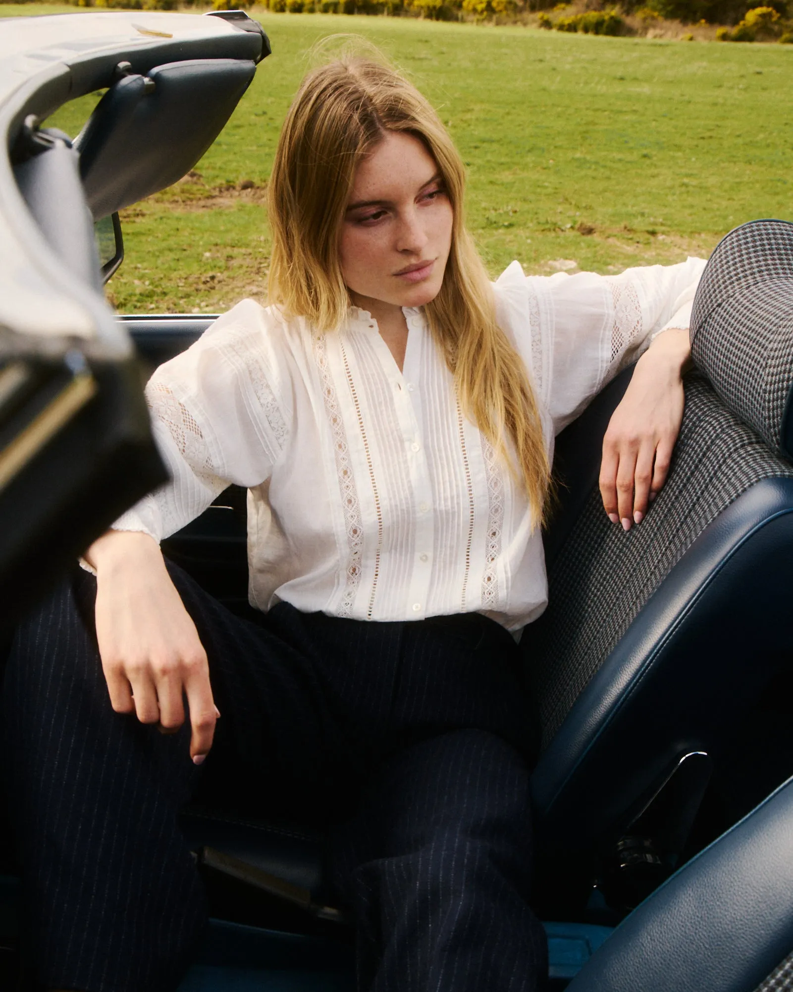 Chemise Femme en Voile de Coton Ecru Chris sold by Hartford product image thumbnail 5