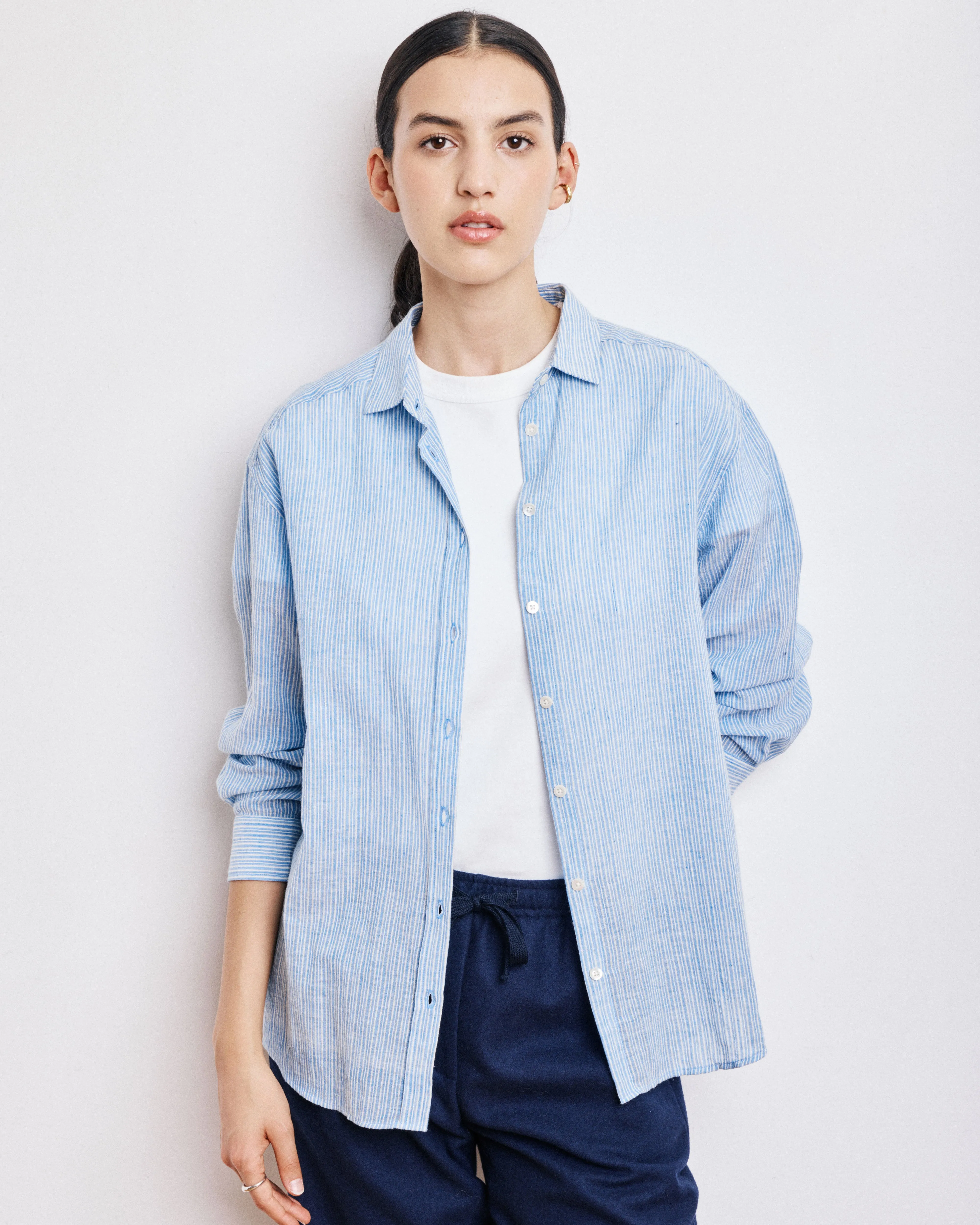 Chemise Femme en Voile de Coton Bleu Casey sold by Hartford