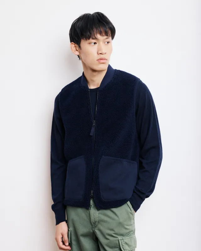 Gilet Homme en Sherpa Bleu Marine sold by Hartford