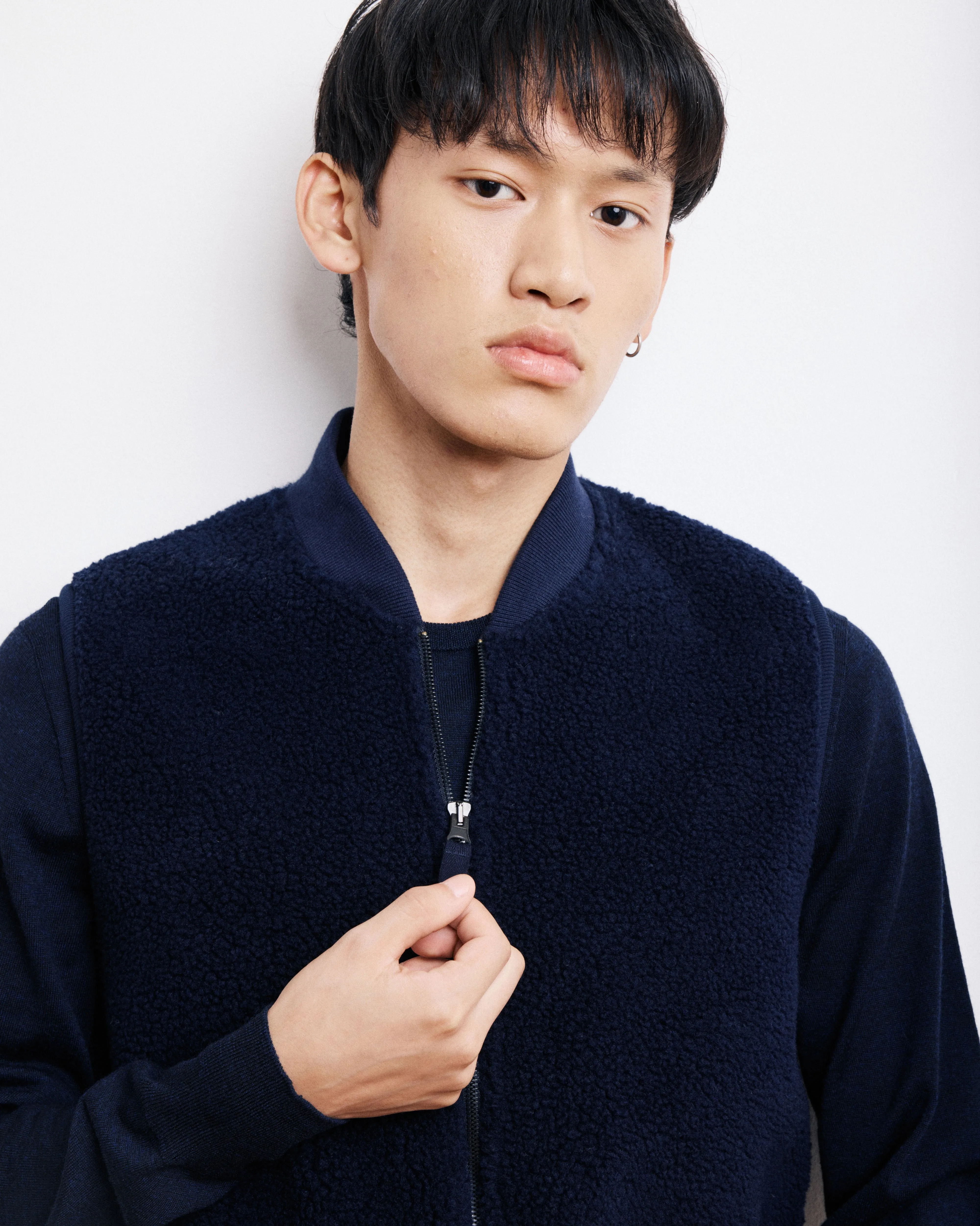 Gilet Homme en Sherpa Bleu Marine sold by Hartford product image thumbnail 4