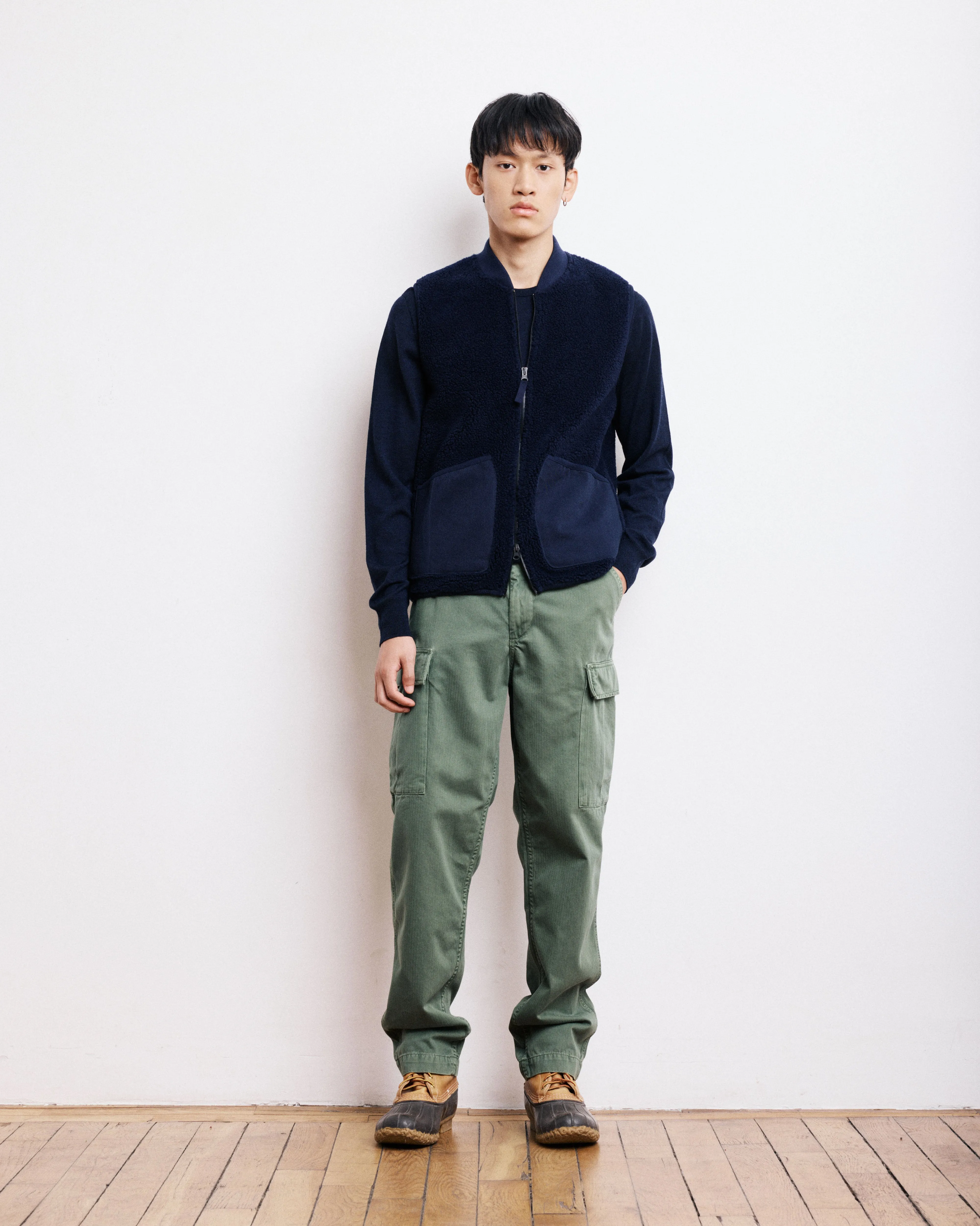 Gilet Homme en Sherpa Bleu Marine sold by Hartford product image thumbnail 3