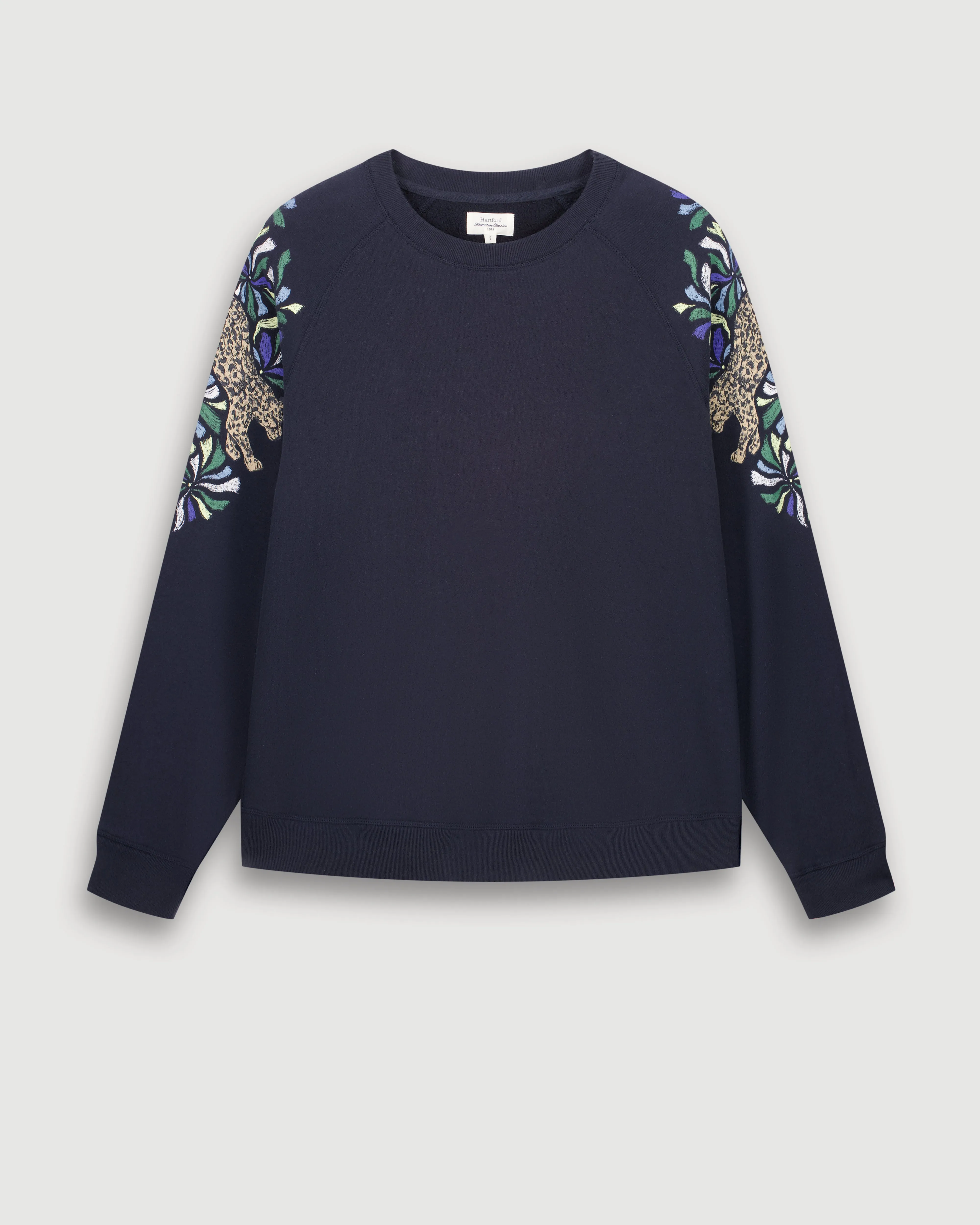 Sweatshirt Femme en Coton & Modal Bleu Nuit Taopard sold by Hartford product image thumbnail 5