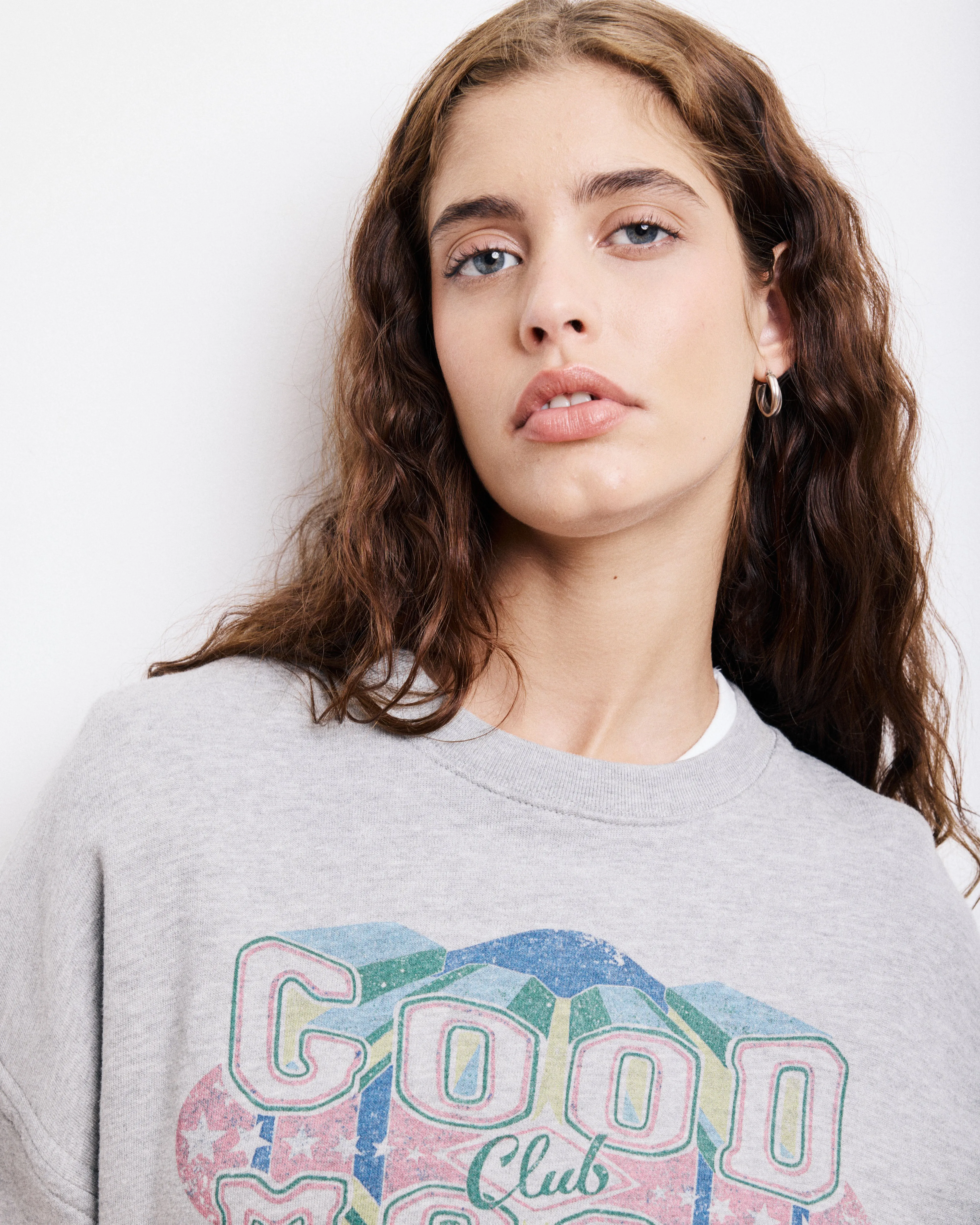 Sweatshirt Femme en Coton & Modal Gris Chiné Tahodd sold by Hartford product image thumbnail 2