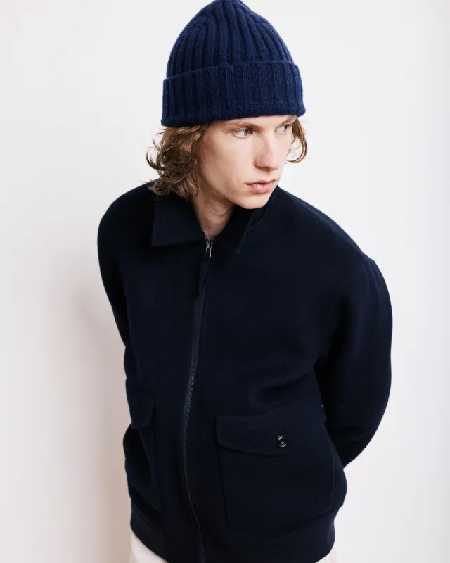 Bonnet Homme en Laine & Cachemire Bleu Marine sold by Hartford