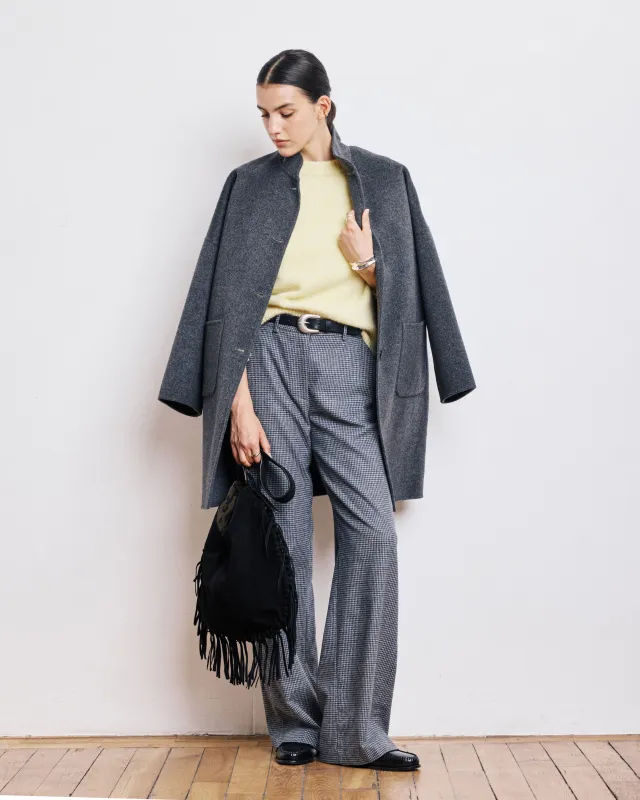 Manteau Femme en Laine Double Face Anthracite Vadim sold by Hartford