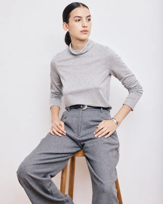 T-Shirt Femme en Coton & Modal Lurex Gris Tylak sold by Hartford