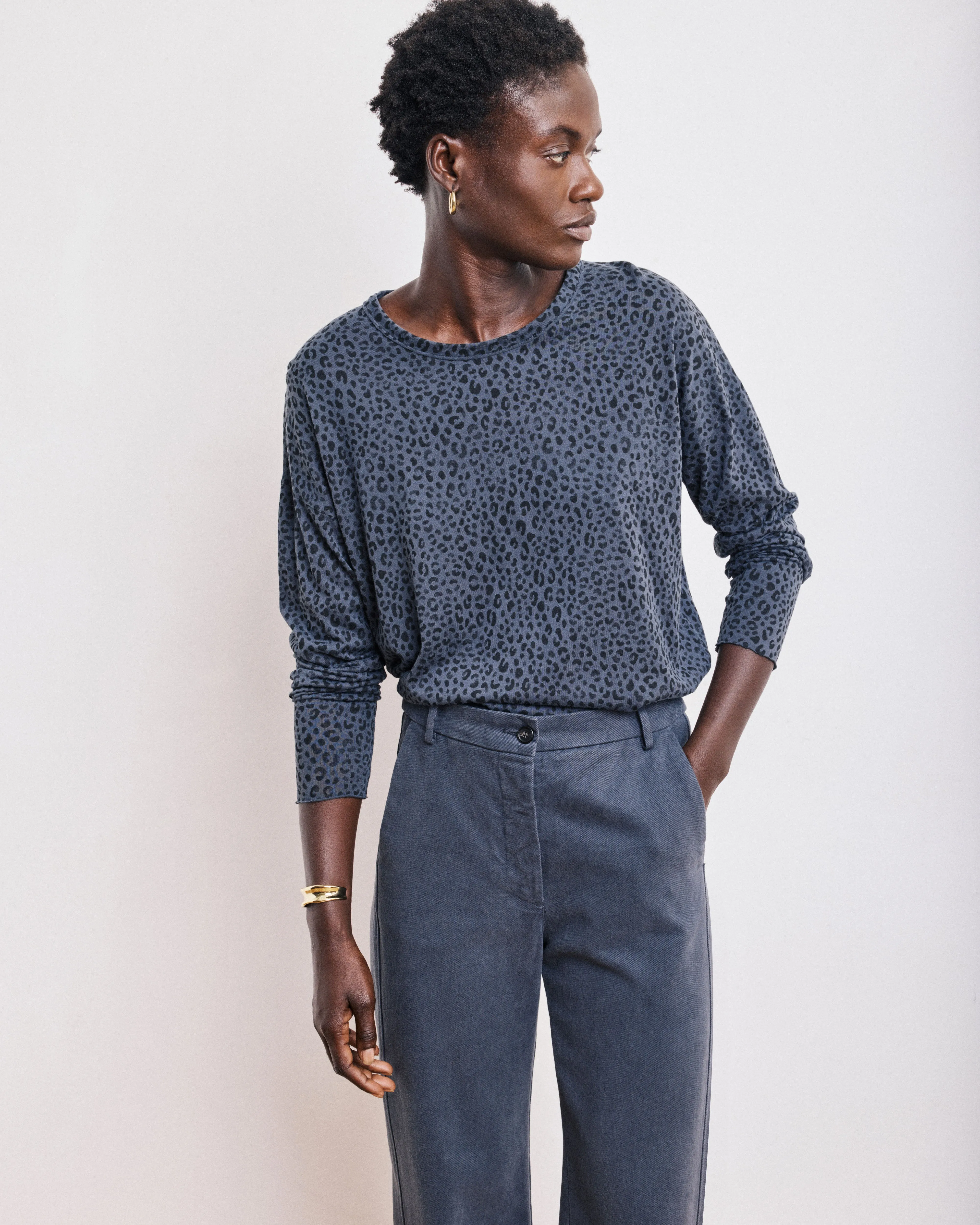 T-Shirt Femme en Coton & Modal Bleu Pétrole Taleo sold by Hartford product image thumbnail 3