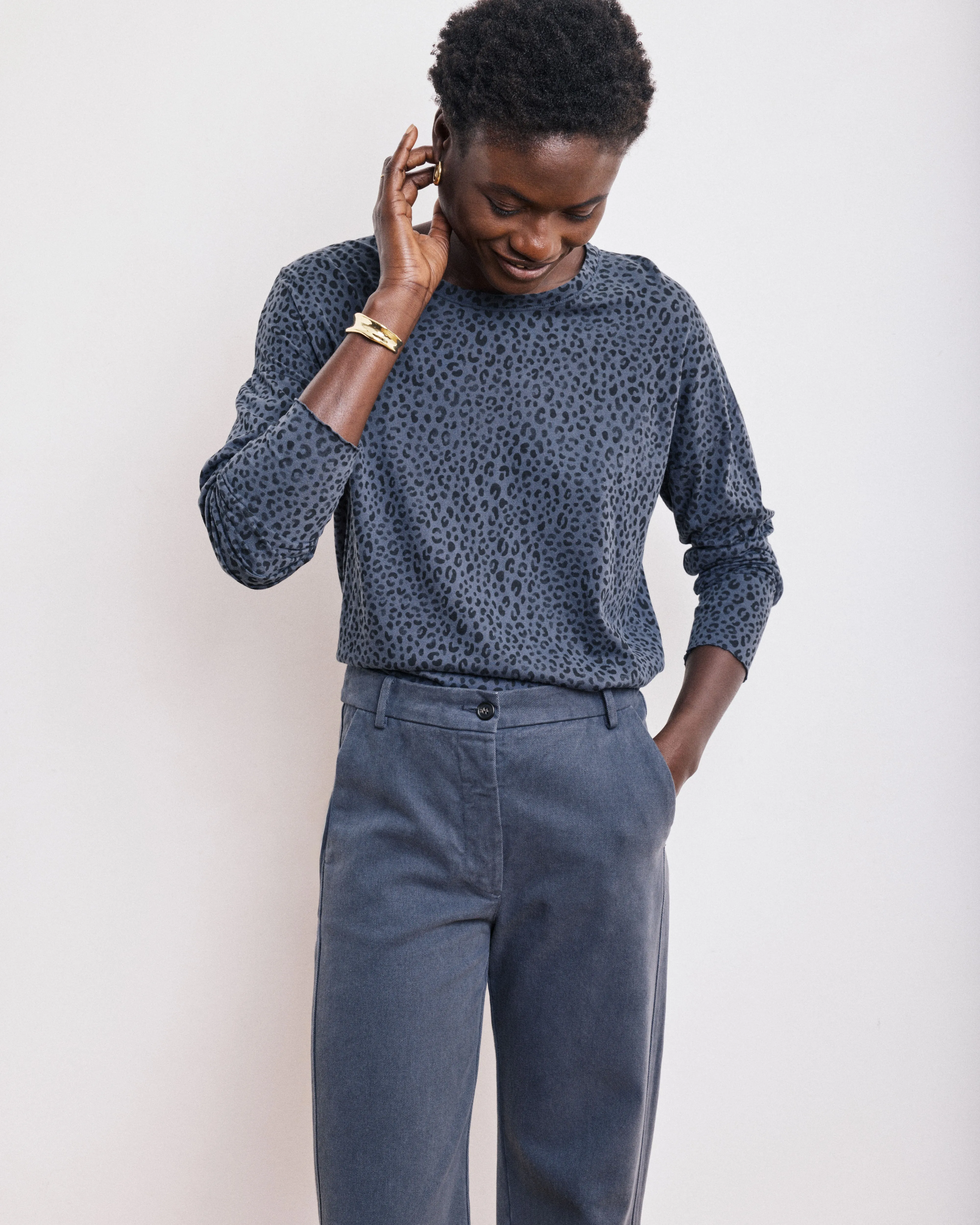 T-Shirt Femme en Coton & Modal Bleu Pétrole Taleo sold by Hartford