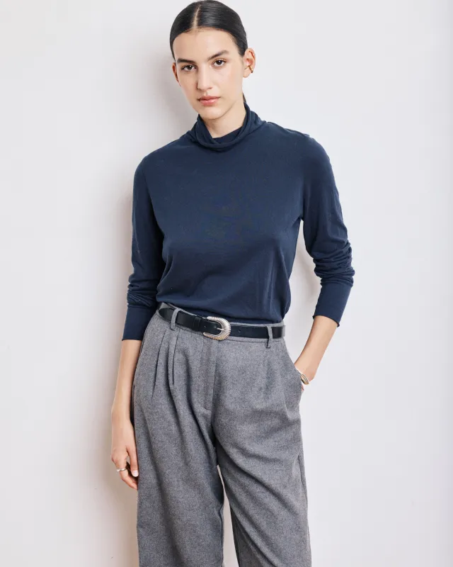 T-Shirt Femme en Coton & Modal Bleu Nuit Typic sold by Hartford