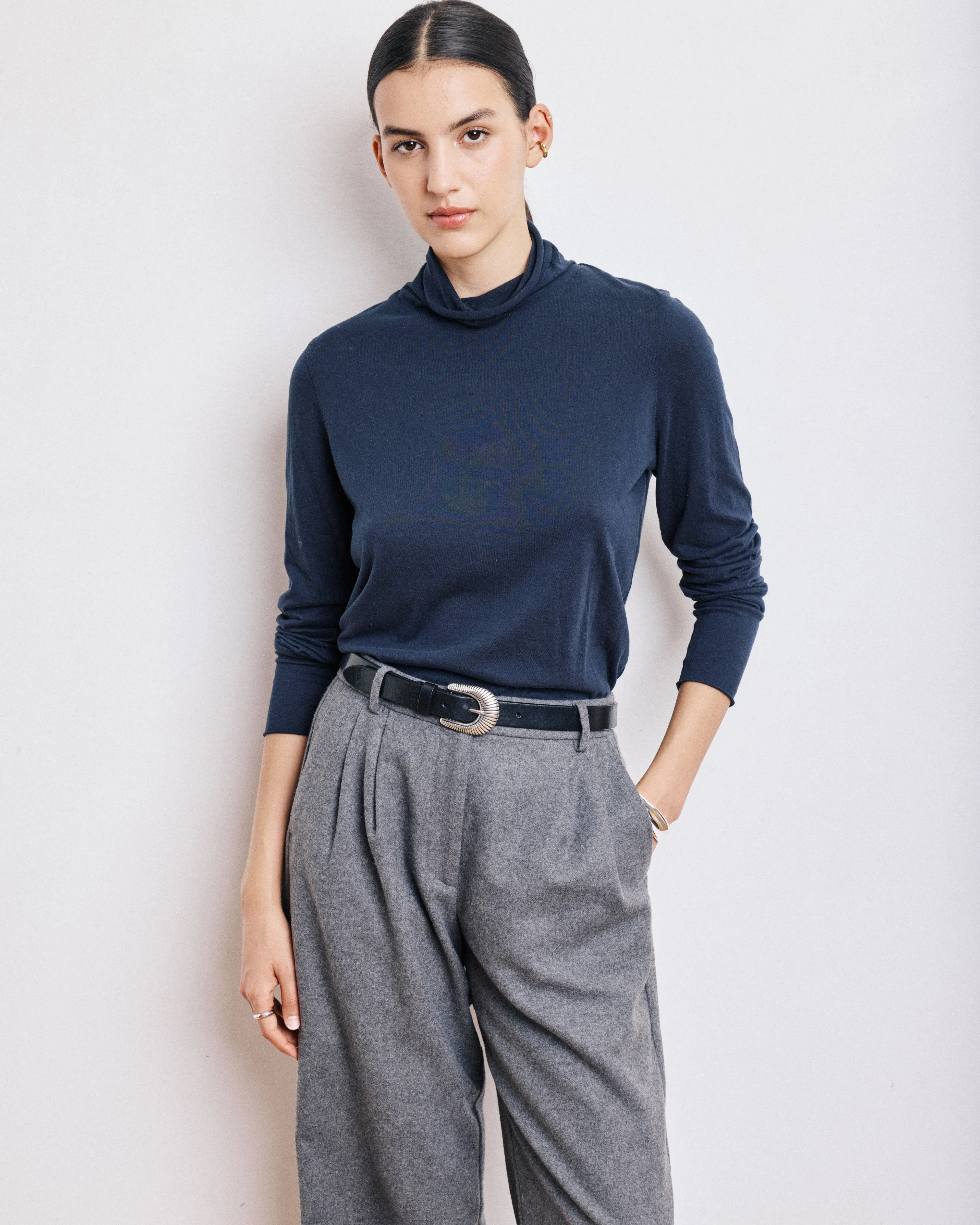 T-Shirt Femme en Coton & Modal Bleu Nuit Typic sold by Hartford