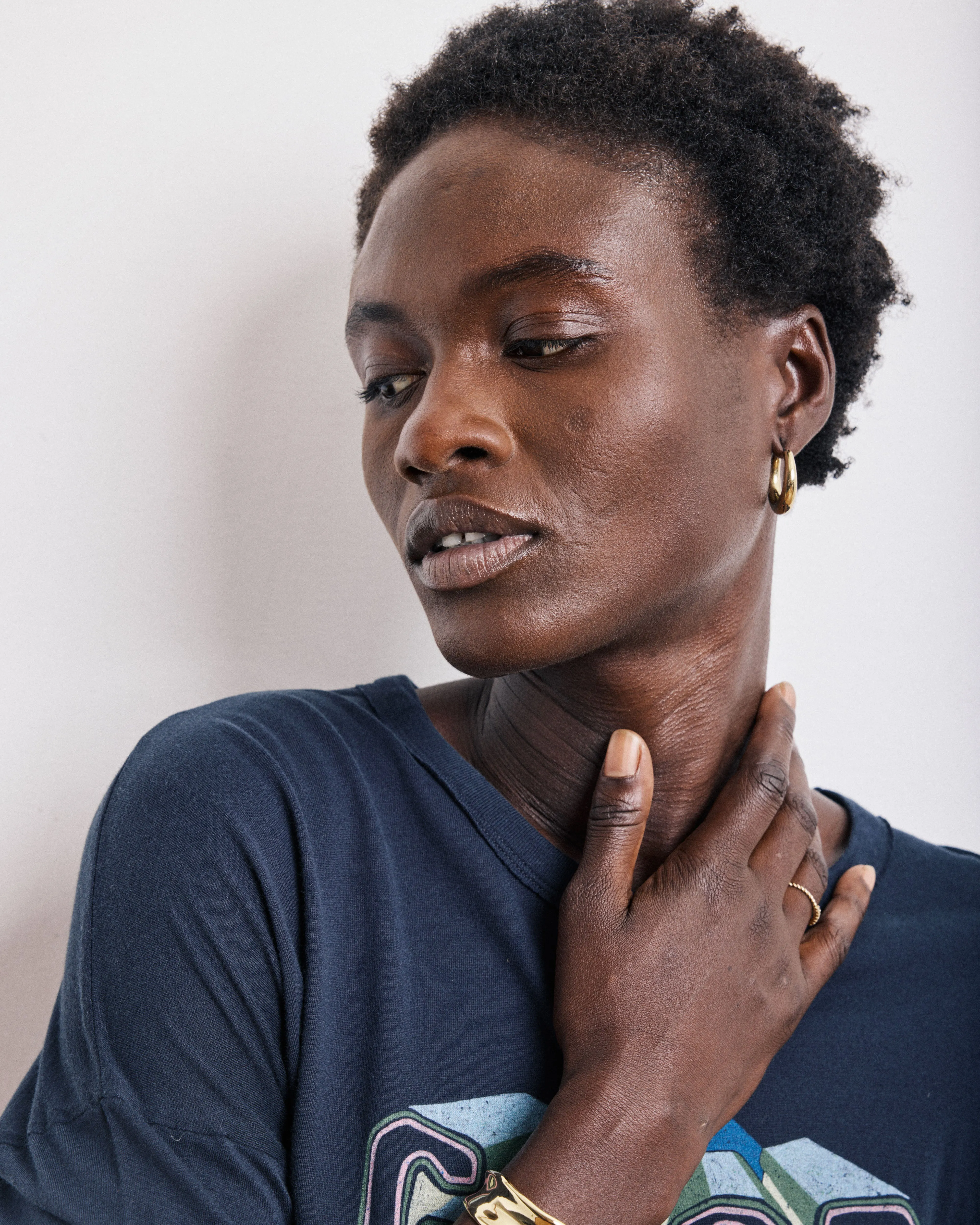 T-Shirt Femme en Coton & Modal Bleu Nuit Tagood sold by Hartford product image thumbnail 3