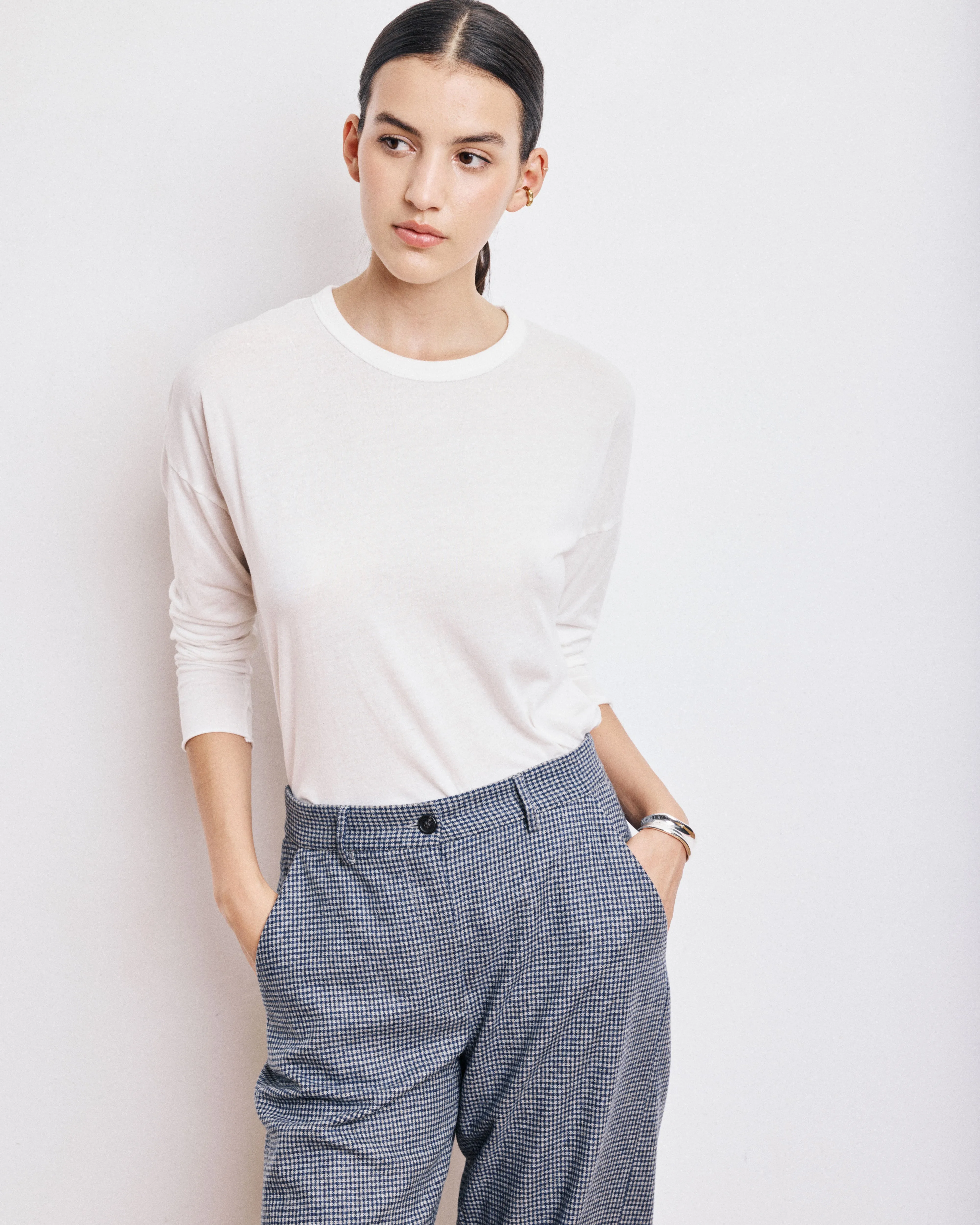 T-Shirt Femme en Coton & Modal Ecru Tarmac sold by Hartford