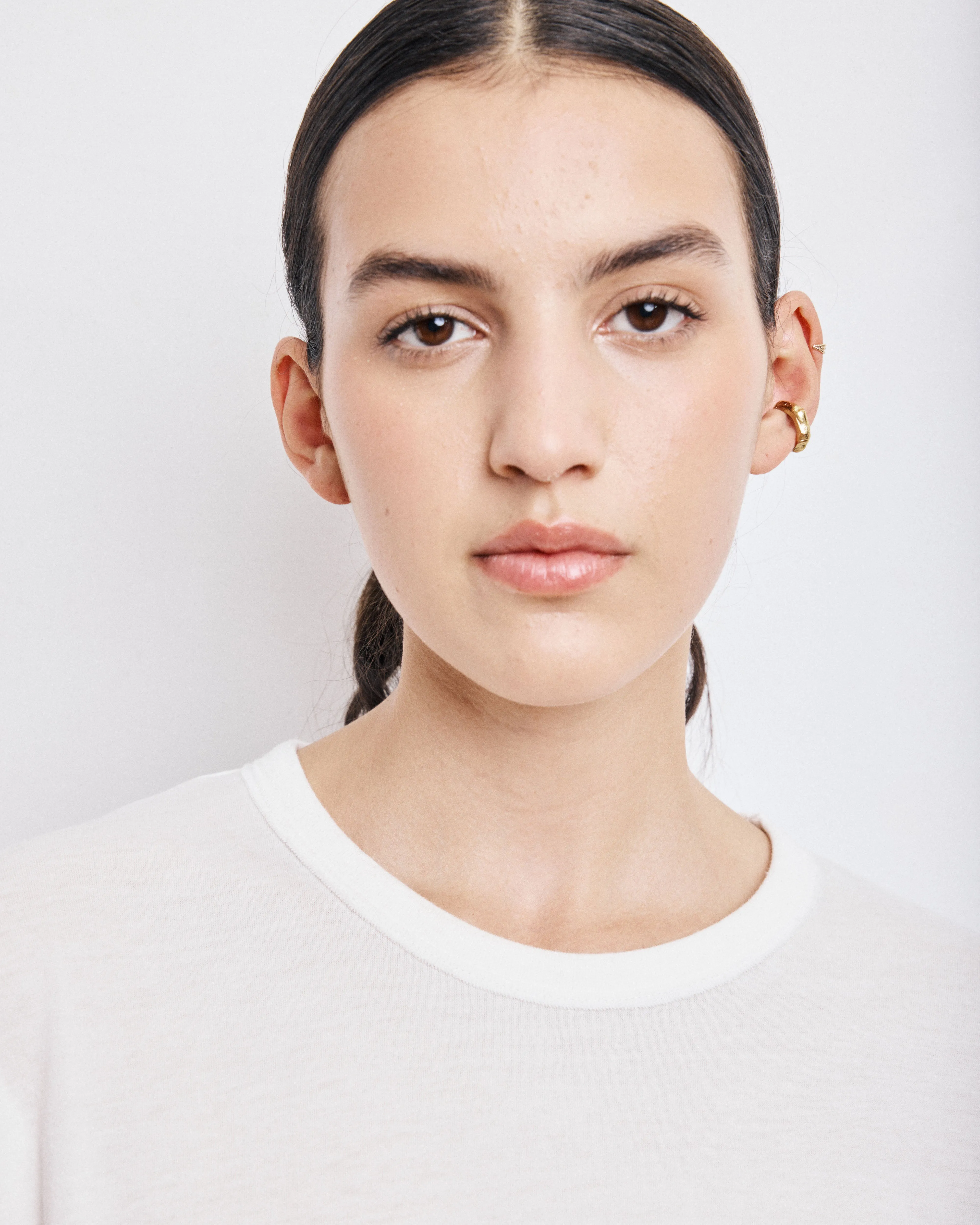 T-Shirt Femme en Coton & Modal Ecru Tarmac sold by Hartford product image thumbnail 3