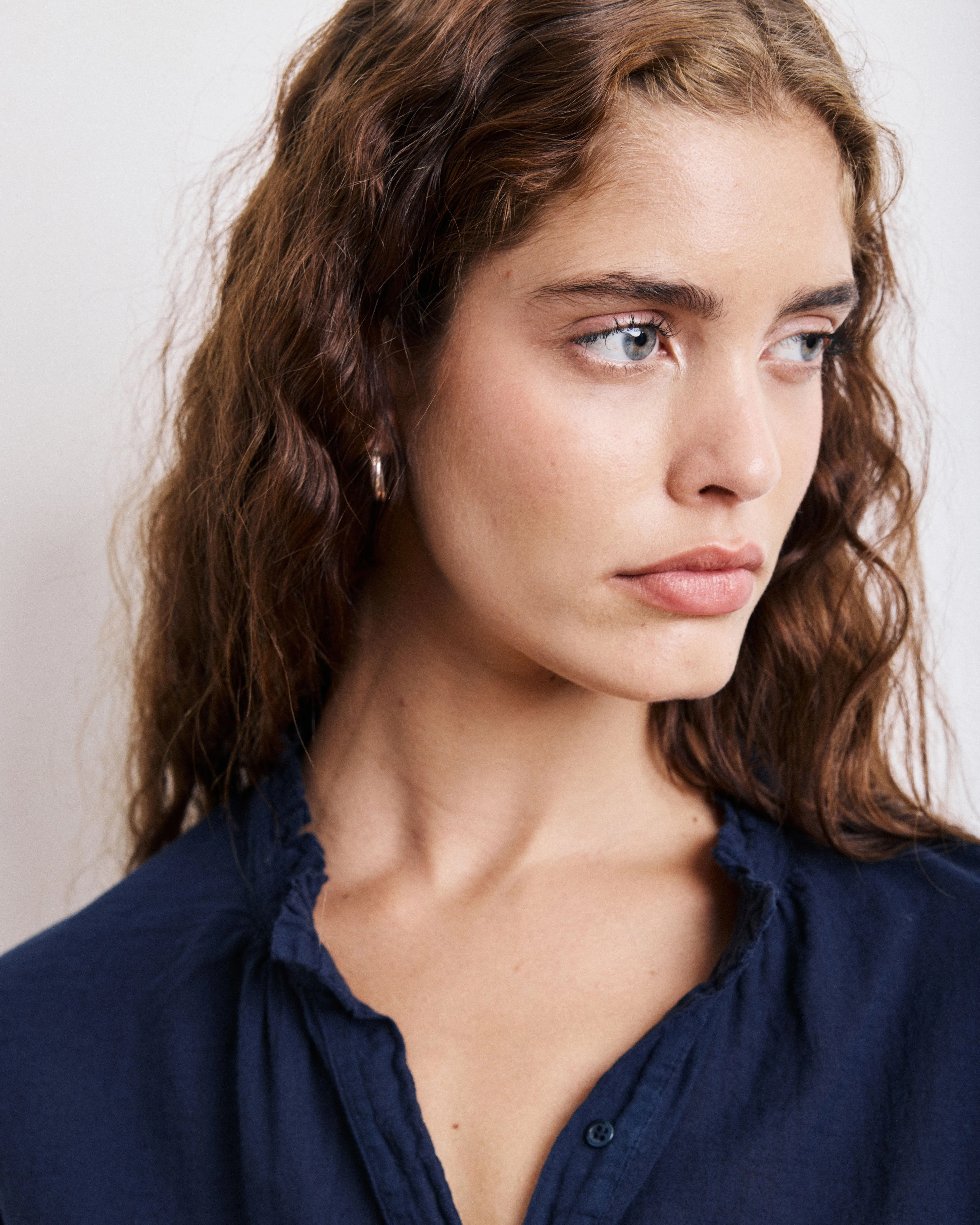 T-Shirt Femme en Coton Bi-Matière Bleu Marine Tumy sold by Hartford product image thumbnail 3