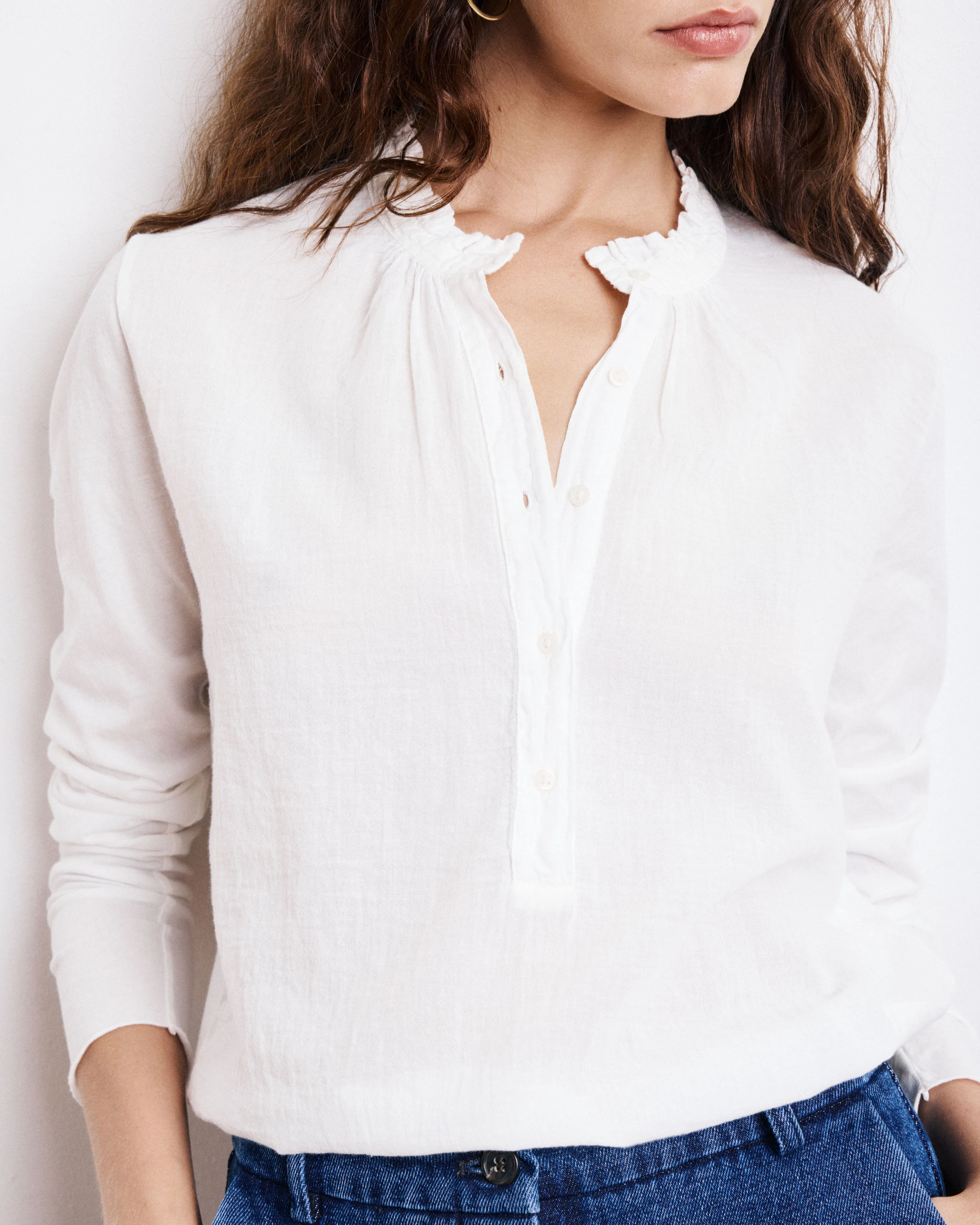 T-Shirt Femme en Coton Bi-Matière Ecru Tumy sold by Hartford product image thumbnail 2