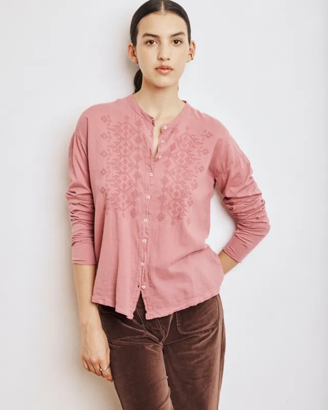 Chemise Femme en Coton Bi-Matière Rose Taora sold by Hartford