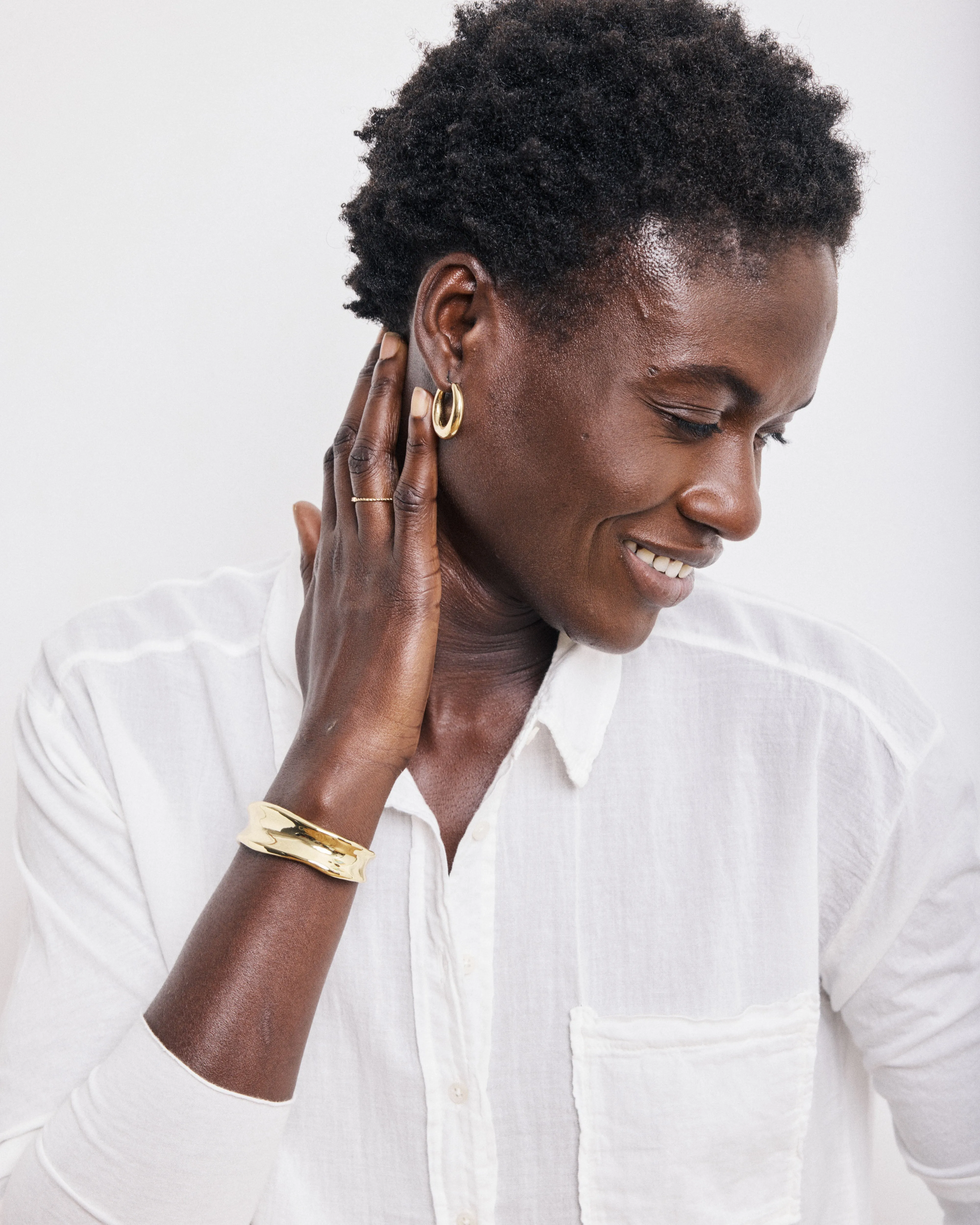 Chemise Femme en Coton Bi-Matière Ecru Tacy sold by Hartford product image thumbnail 3