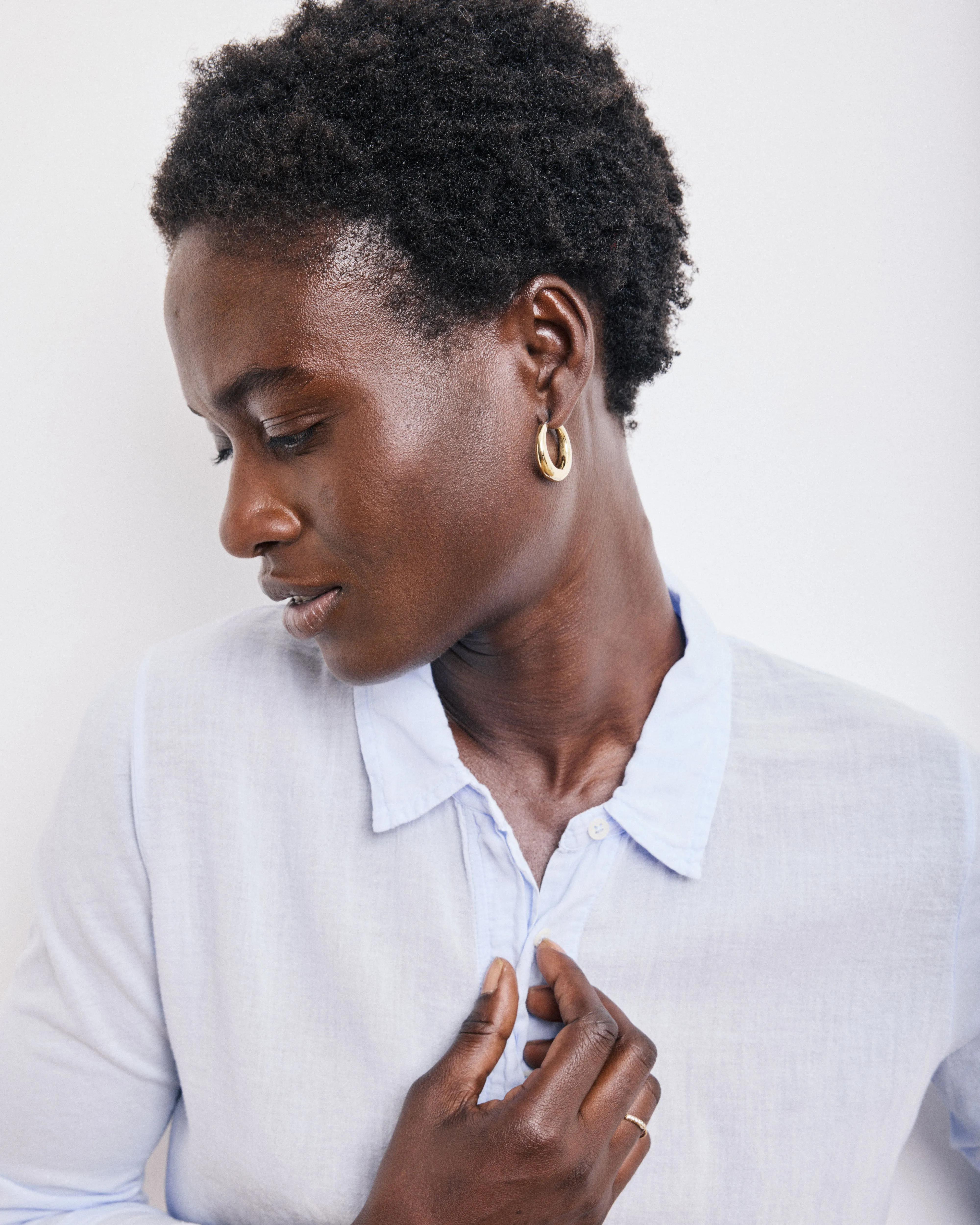 Chemise Femme en Coton Bi-Matière Bleu Ciel Tabo sold by Hartford product image thumbnail 2