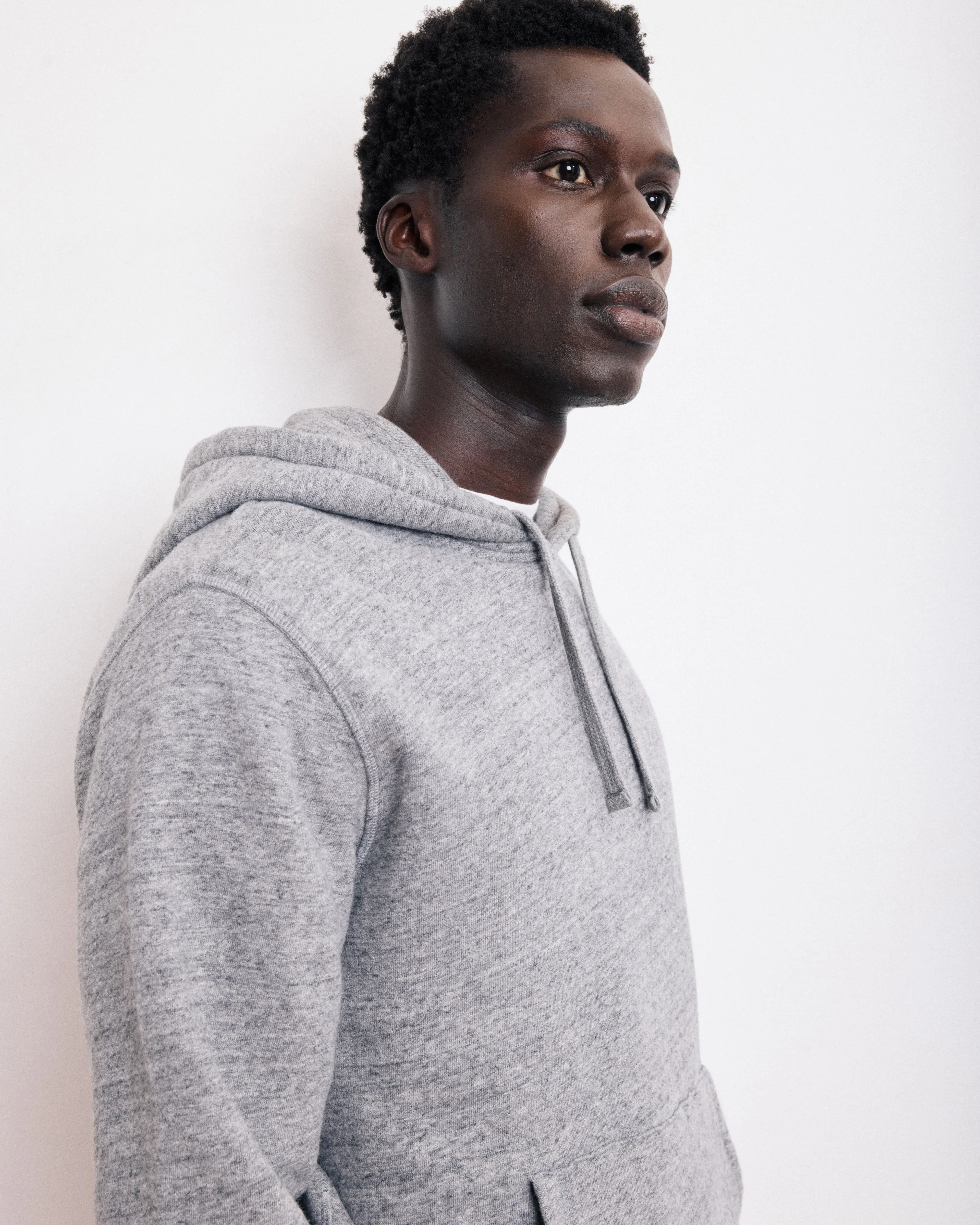 Sweatshirt à capuche Homme en molleton Gris Chiné sold by Hartford product image thumbnail 3