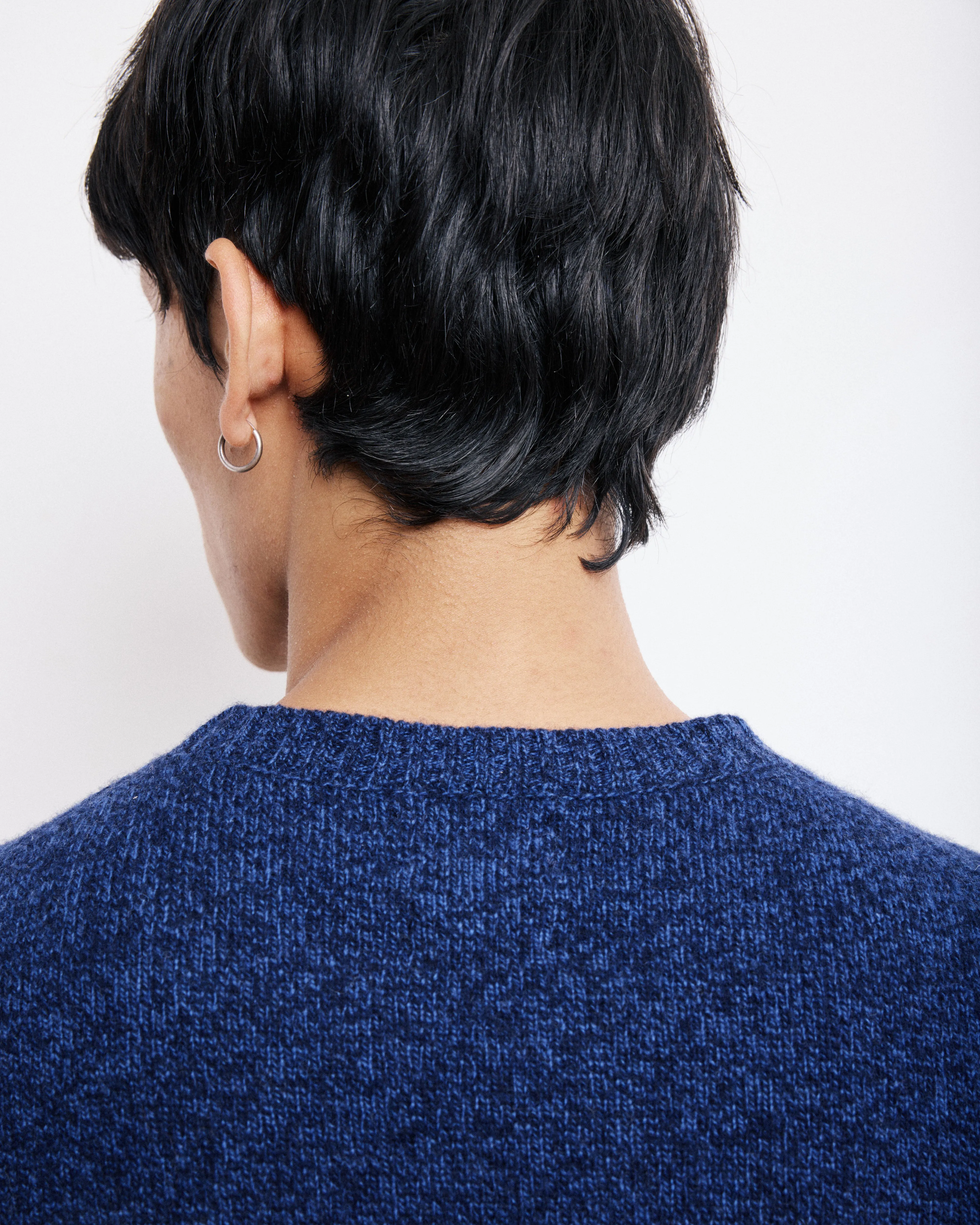 Pull Col Rond Homme en Laine Lambswool Bleu Marine sold by Hartford product image thumbnail 5