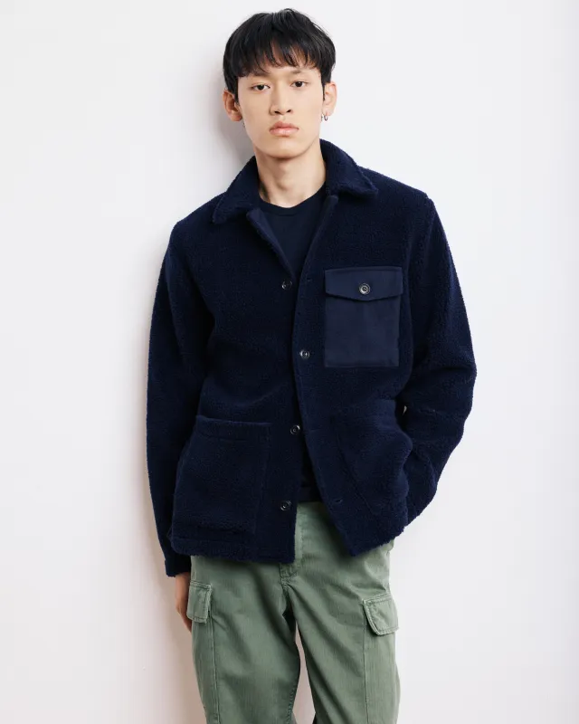 Veste Homme en Sherpa Bleu Marine Utility sold by Hartford