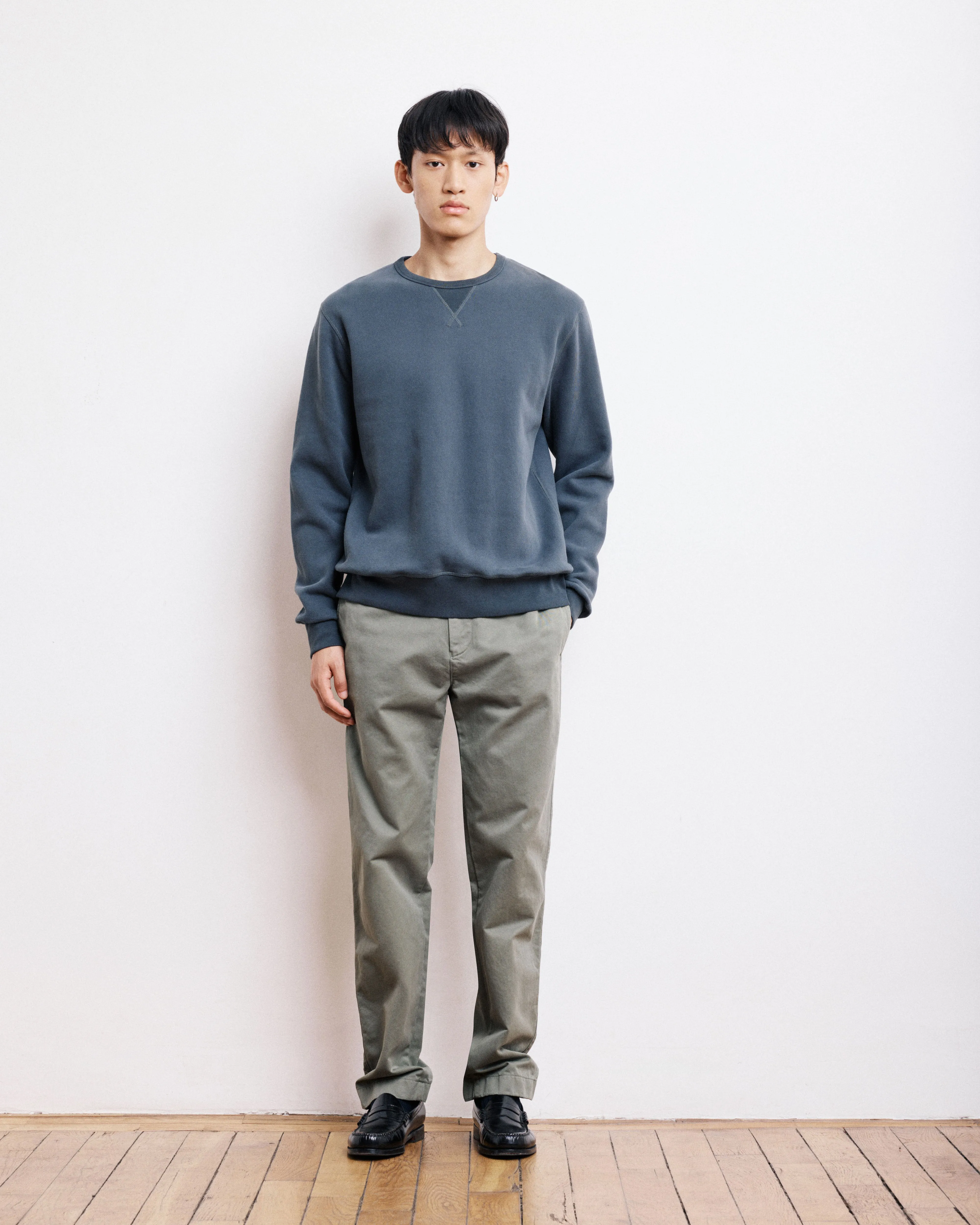 Sweatshirt Homme en Molleton Carbone Crew sold by Hartford product image thumbnail 2