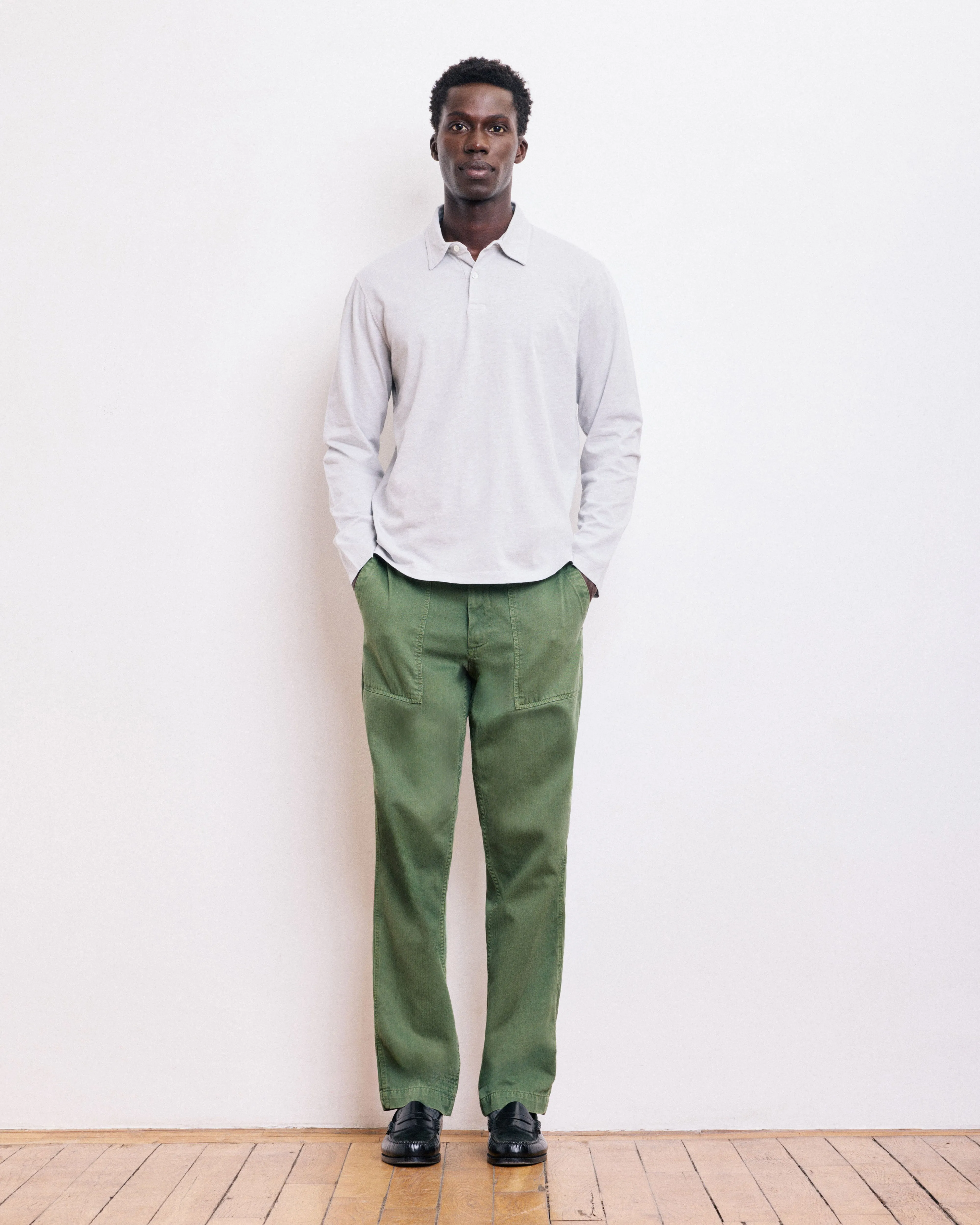 Polo Homme en Coton Slub Gris sold by Hartford product image thumbnail 2