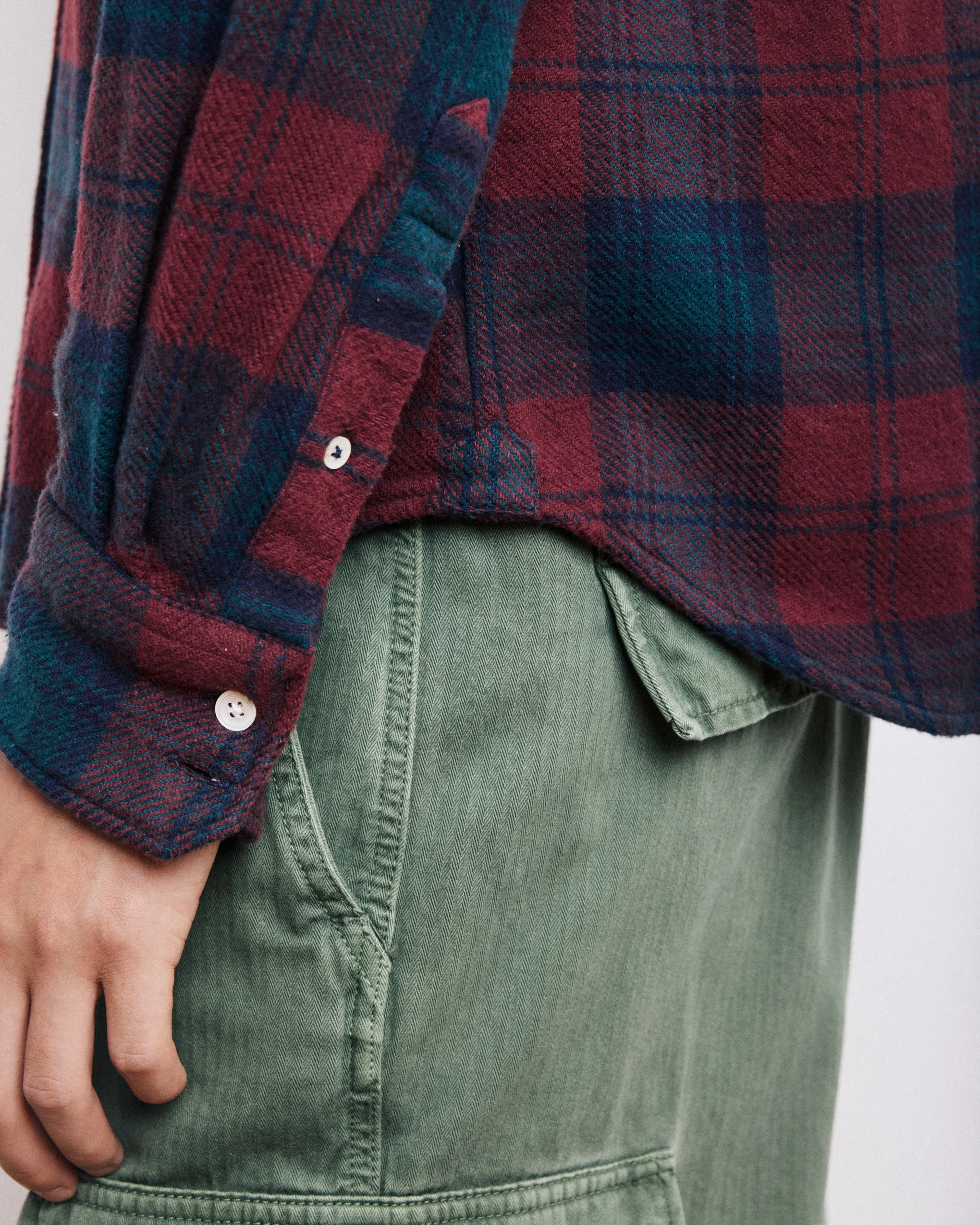 Chemise Homme en Flanelle à Carreaux Rouge Paul sold by Hartford product image thumbnail 3