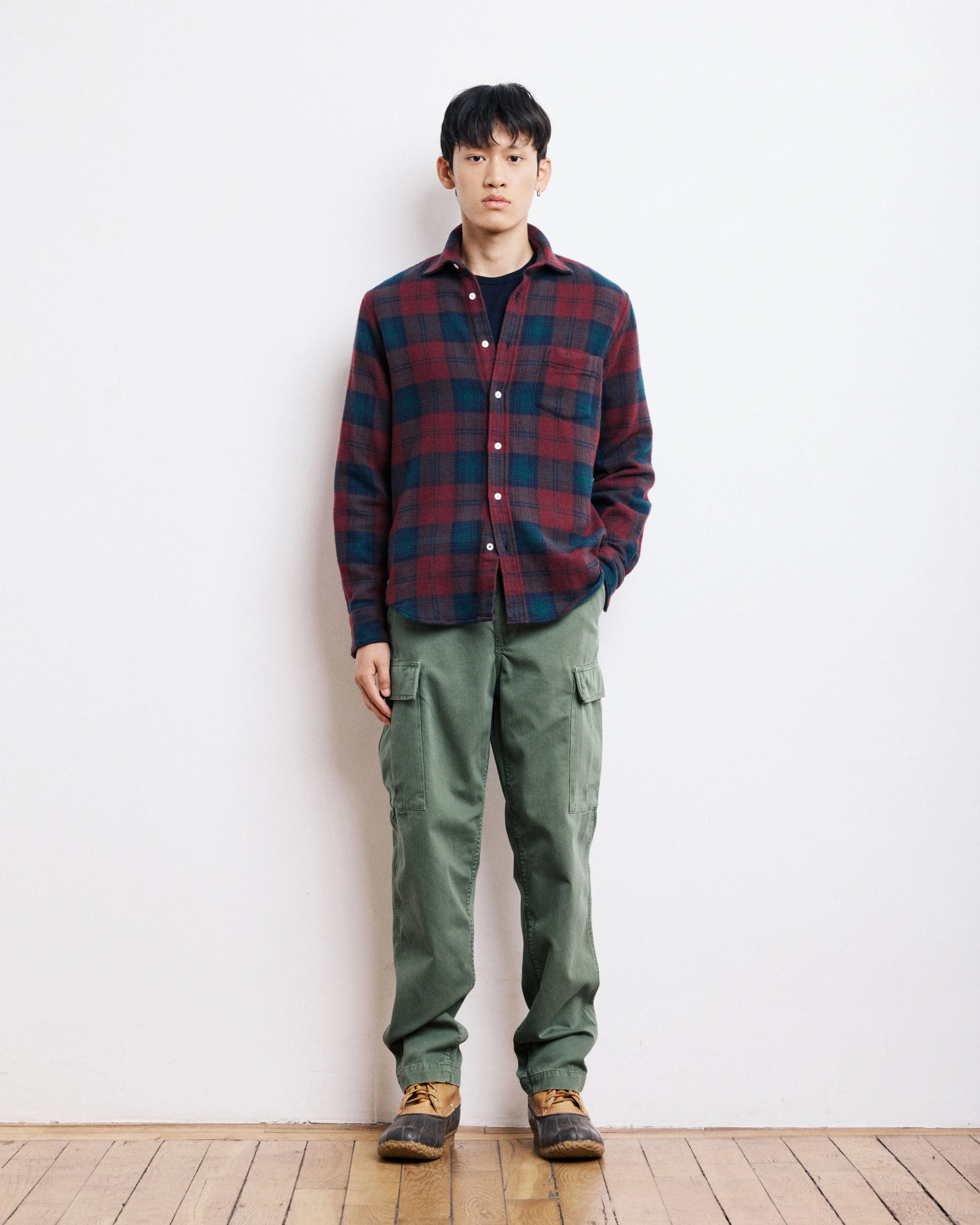 Chemise Homme en Flanelle à Carreaux Rouge Paul sold by Hartford product image thumbnail 5