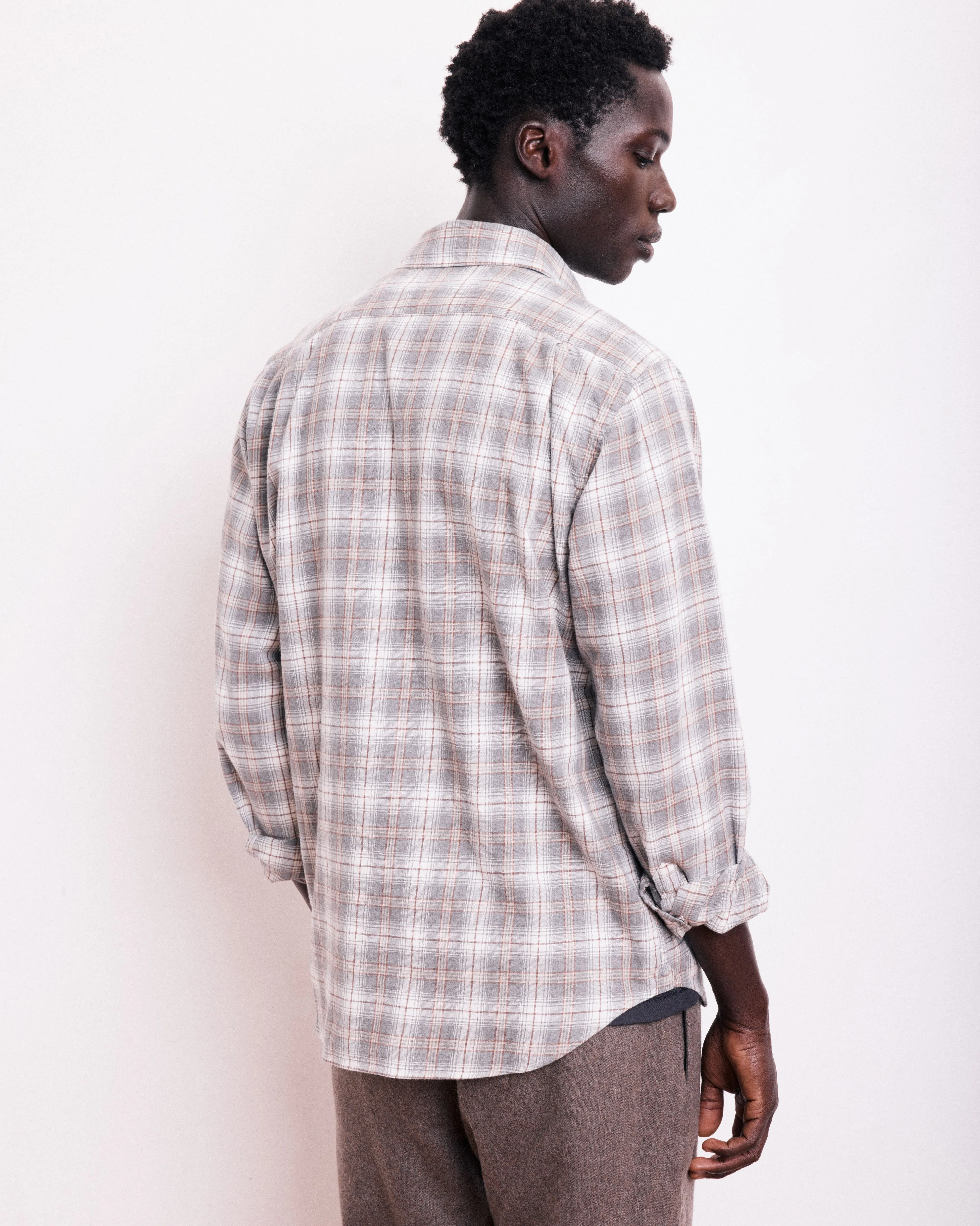 Chemise Homme en Coton à Carreaux Gris Paul sold by Hartford product image thumbnail 3